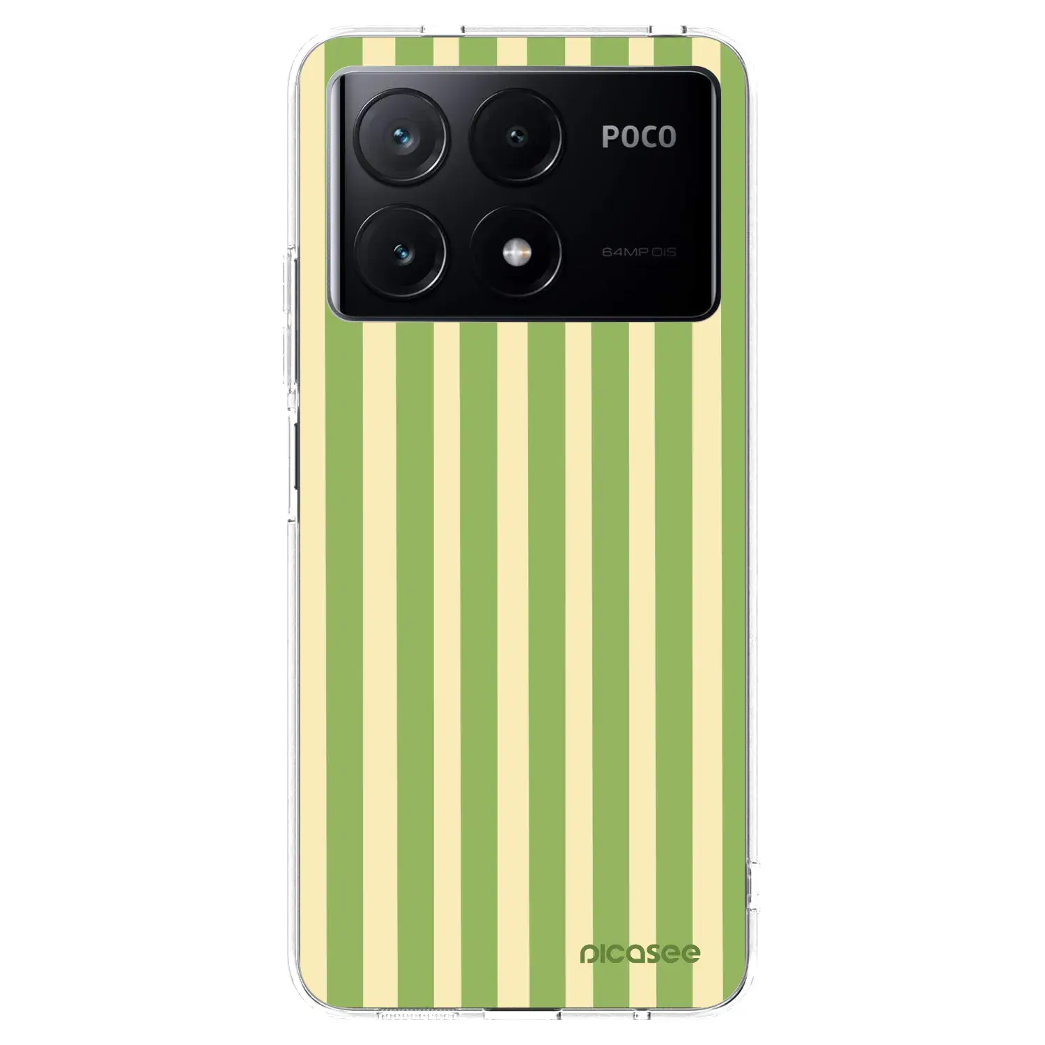 Silikonový průhledný obal pro Xiaomi Poco X6 Pro - Lines Matcha
