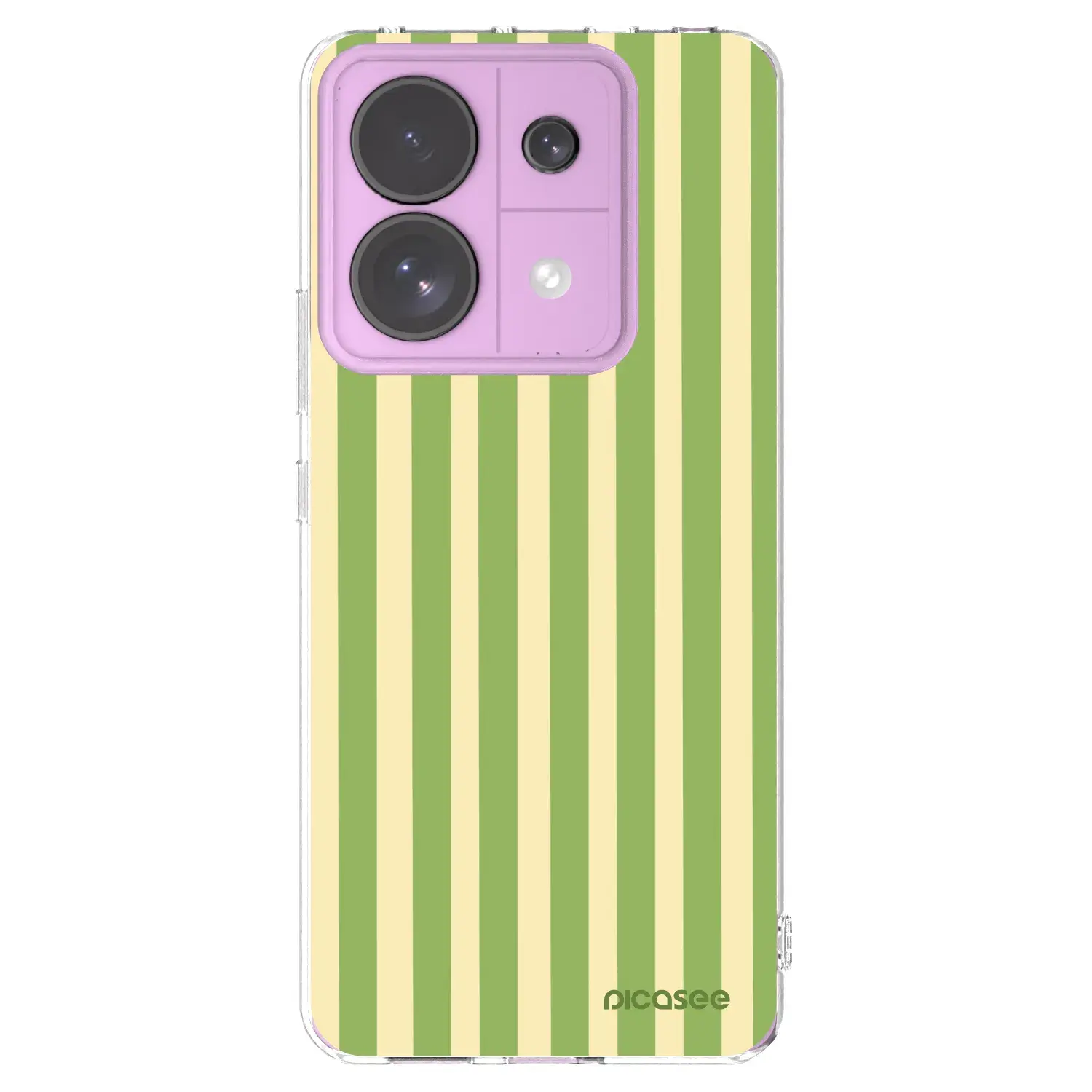 Silikonový průhledný obal pro Xiaomi Redmi Note 13 Pro 5G - Lines Matcha