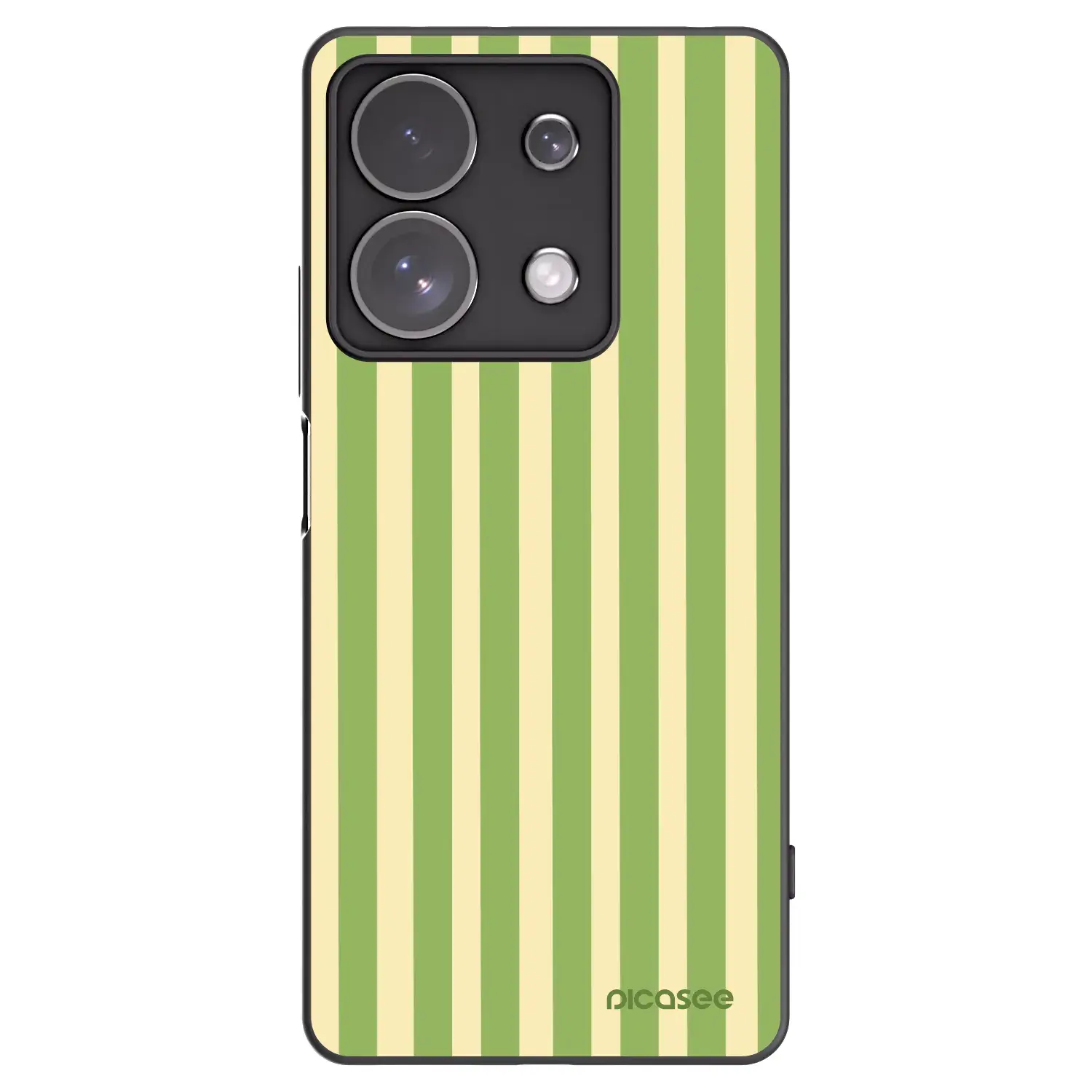 Silikonový černý obal pro Xiaomi Redmi Note 13 Pro 4G - Lines Matcha
