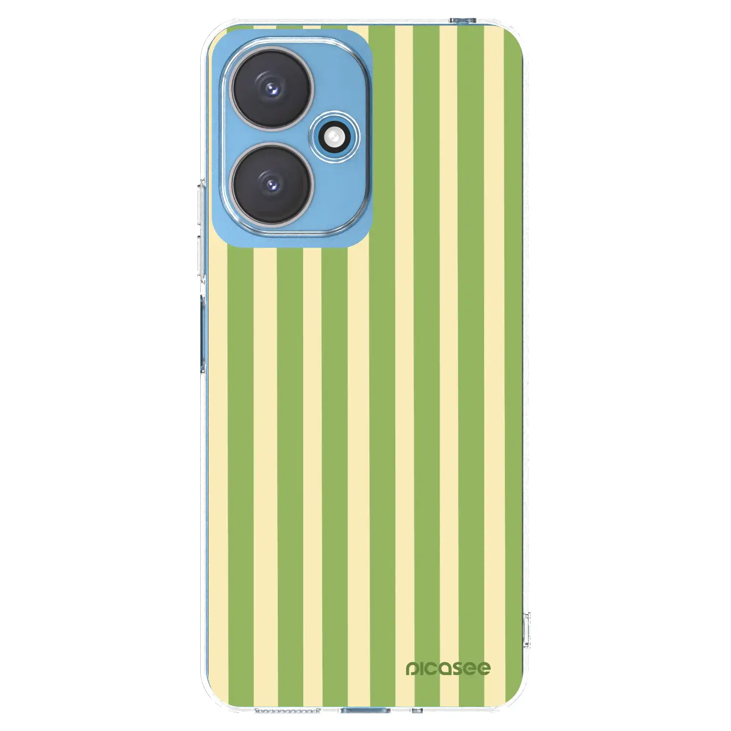 Silikonový průhledný obal pro Xiaomi Redmi 13C 5G - Lines Matcha