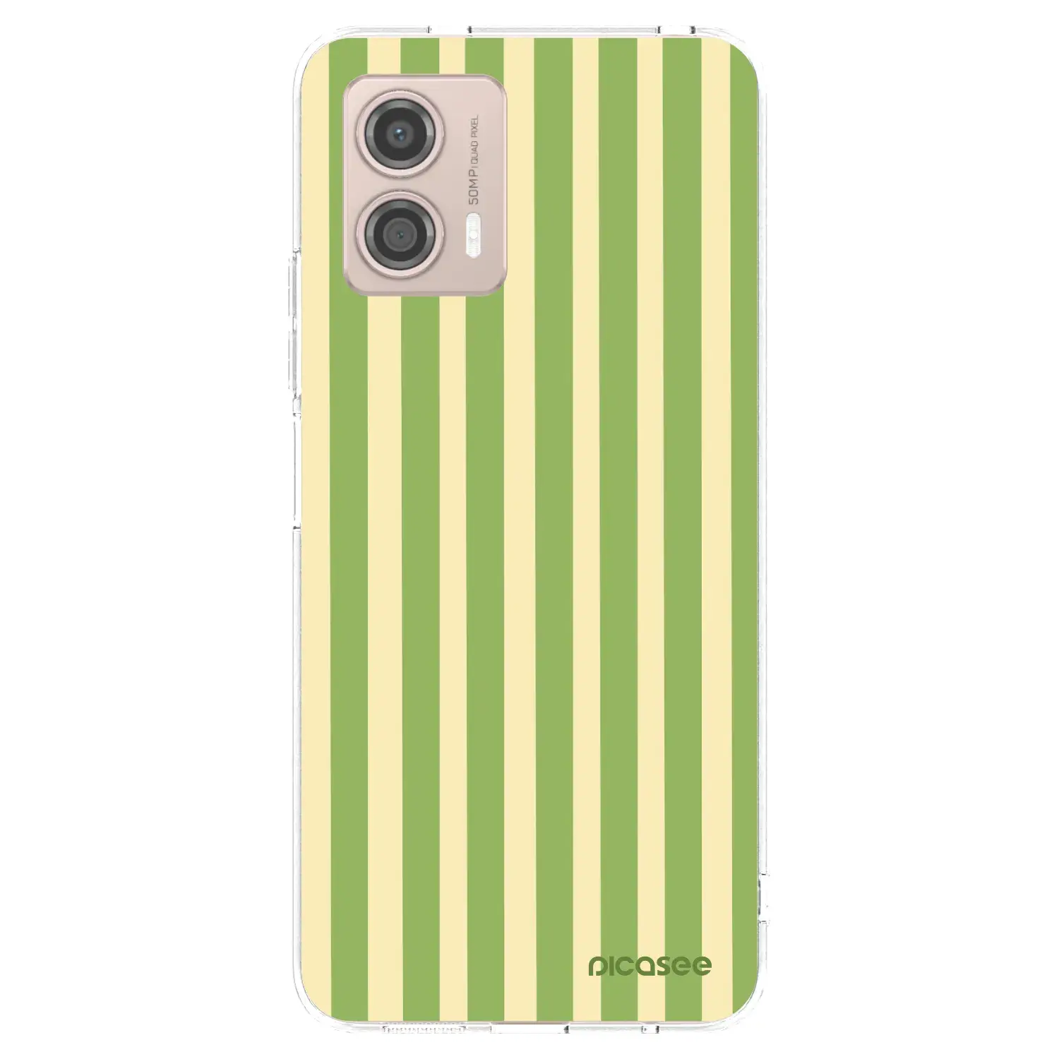 Silikonový průhledný obal pro Motorola Moto G53 5G - Lines Matcha