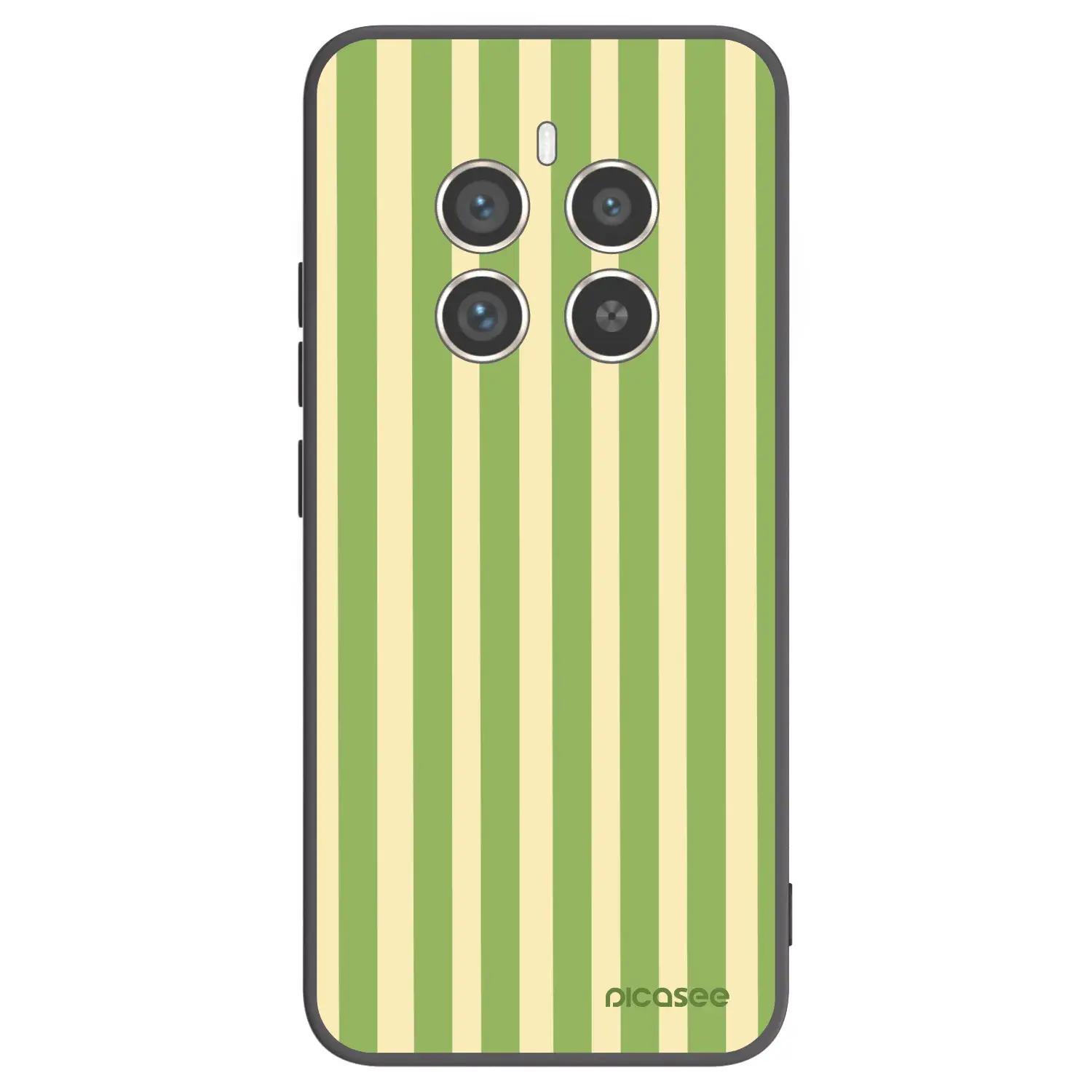 Silikonový černý obal pro Realme 12 Pro 5G - Lines Matcha