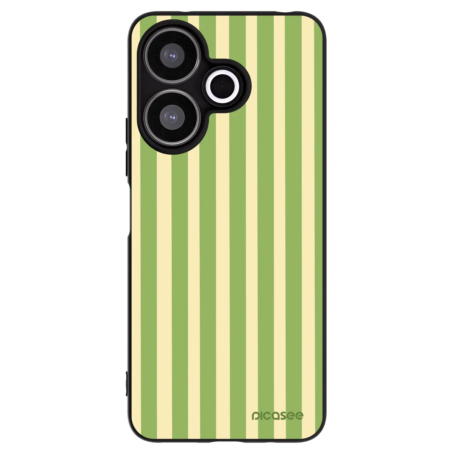 Silikonový černý obal pro Xiaomi Redmi 13 4G - Lines Matcha