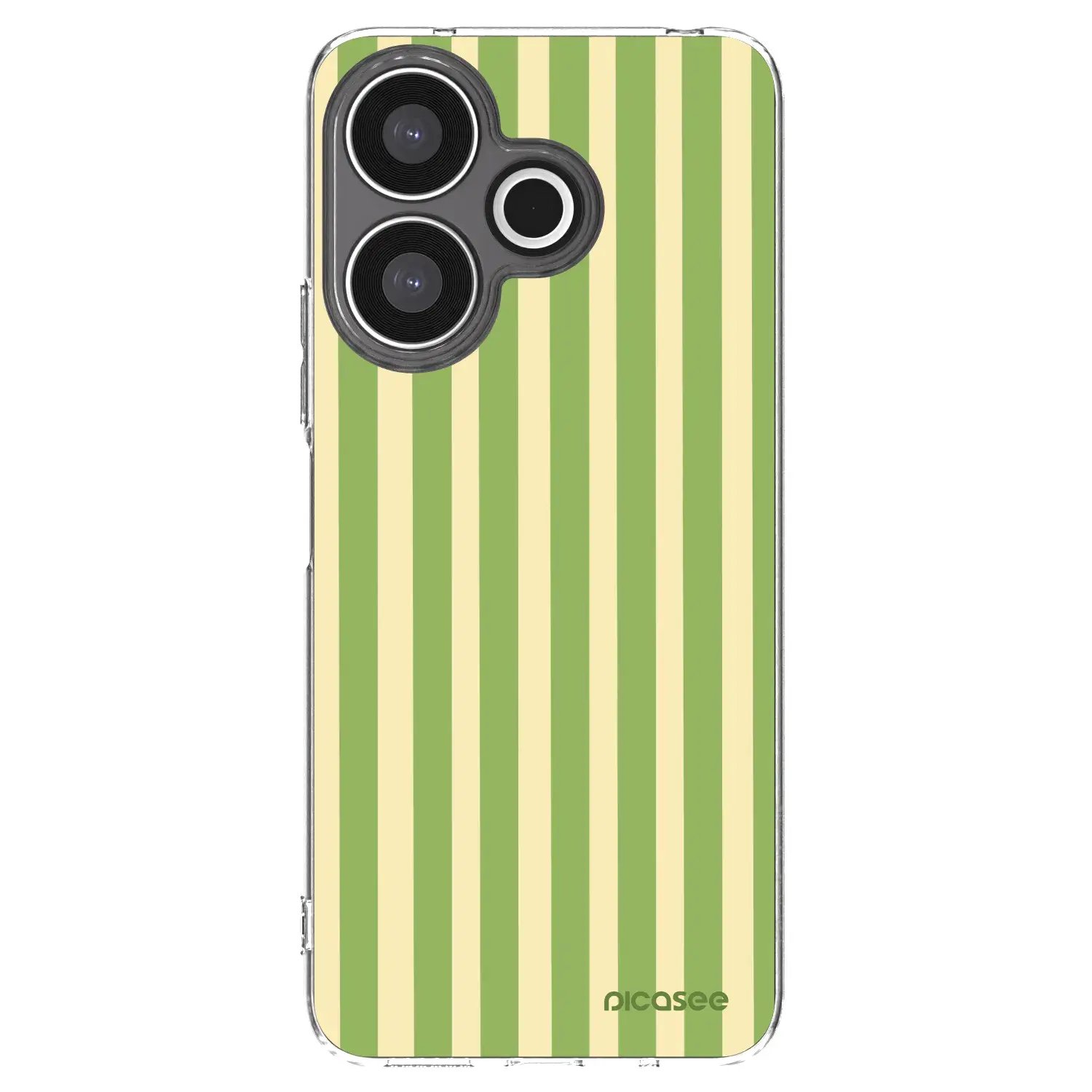 Silikonový průhledný obal pro Xiaomi Redmi 13 4G - Lines Matcha