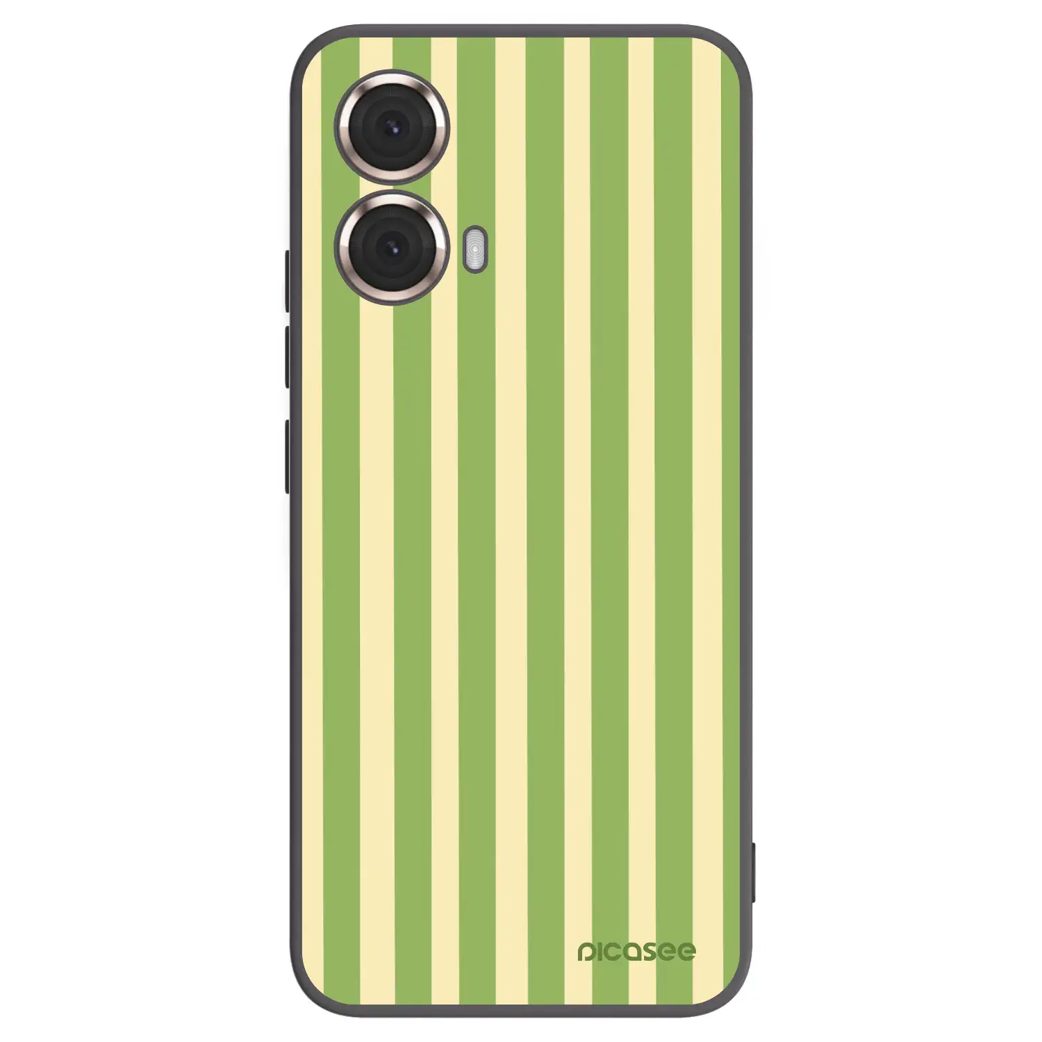 Silikonový černý obal pro Motorola Moto G85 - Lines Matcha