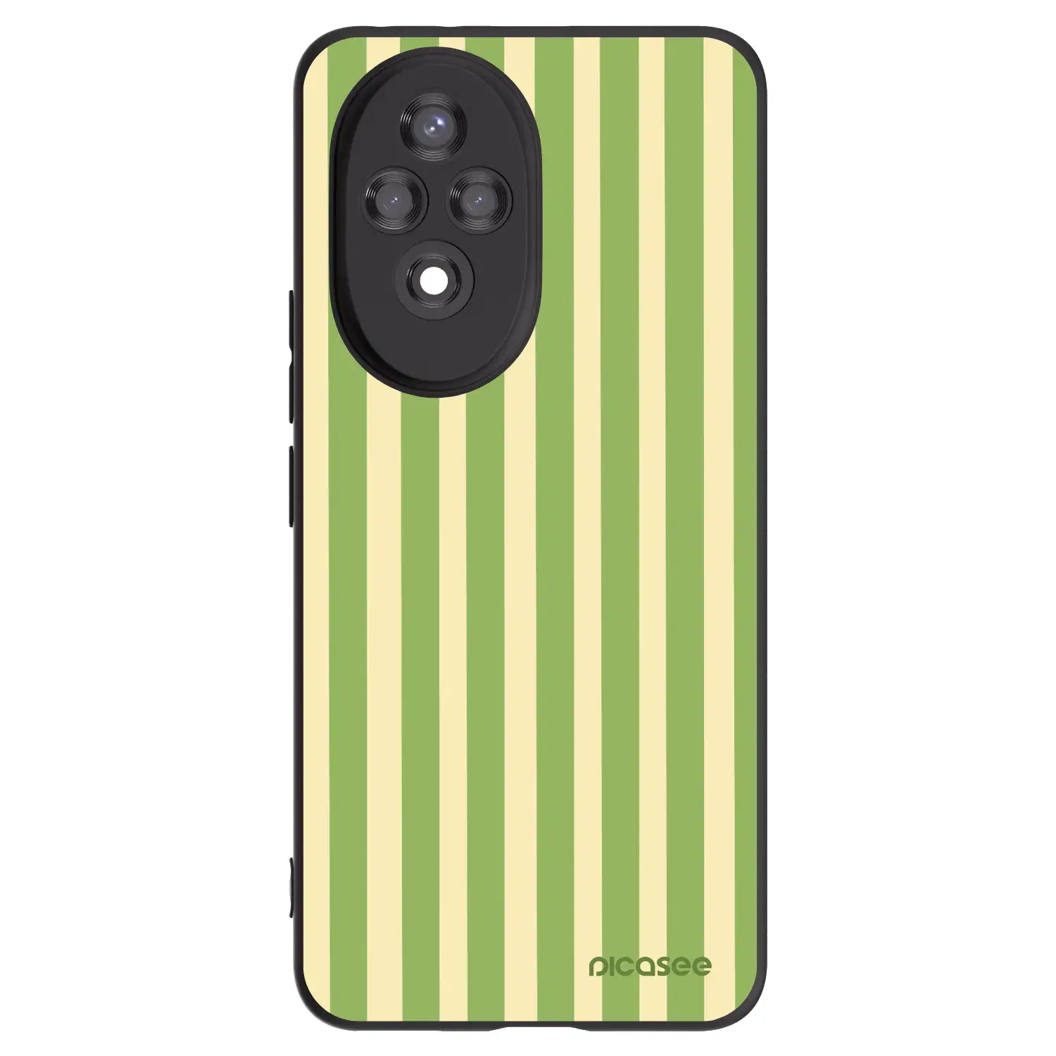 Silikonový černý obal pro Honor 200 Pro 5G - Lines Matcha