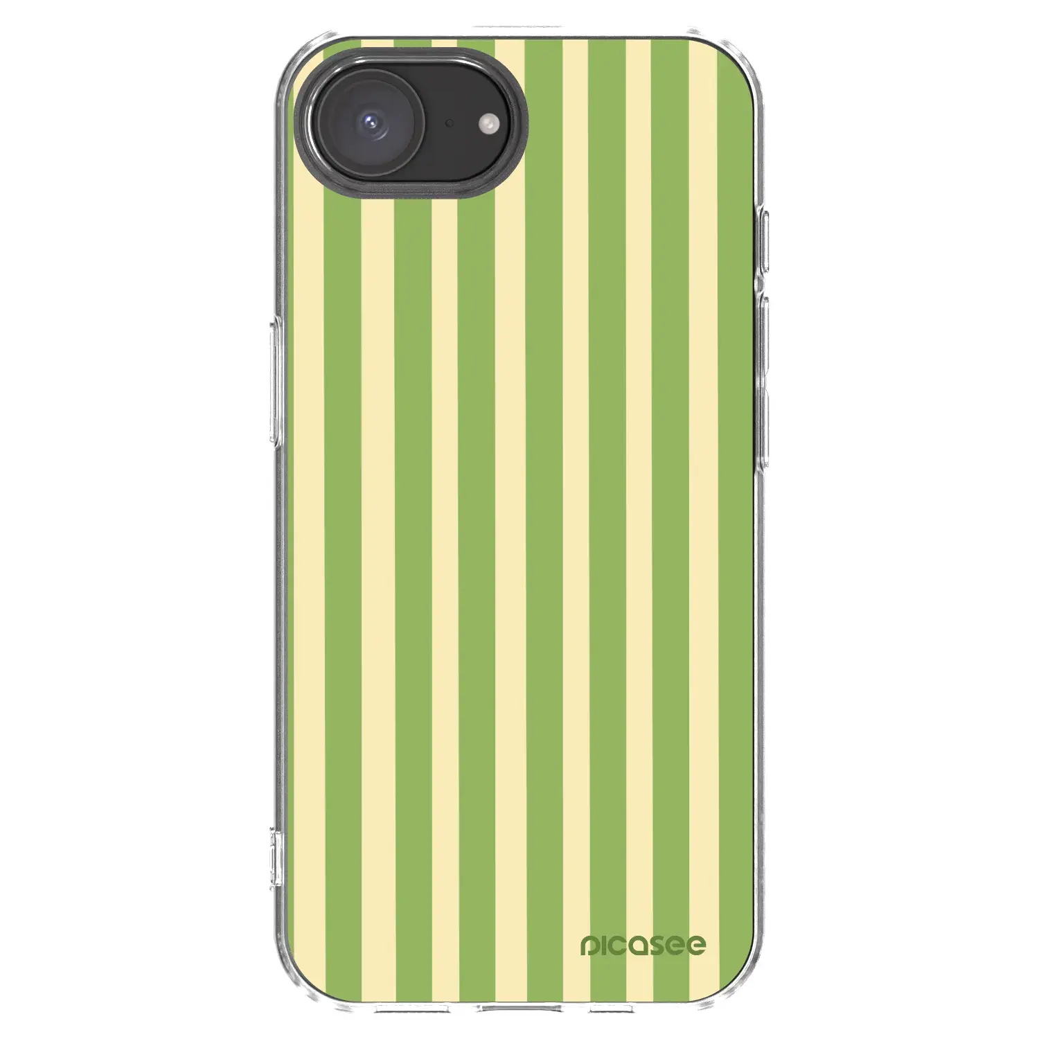 Silikonový průhledný obal pro Apple iPhone 16e - Lines Matcha