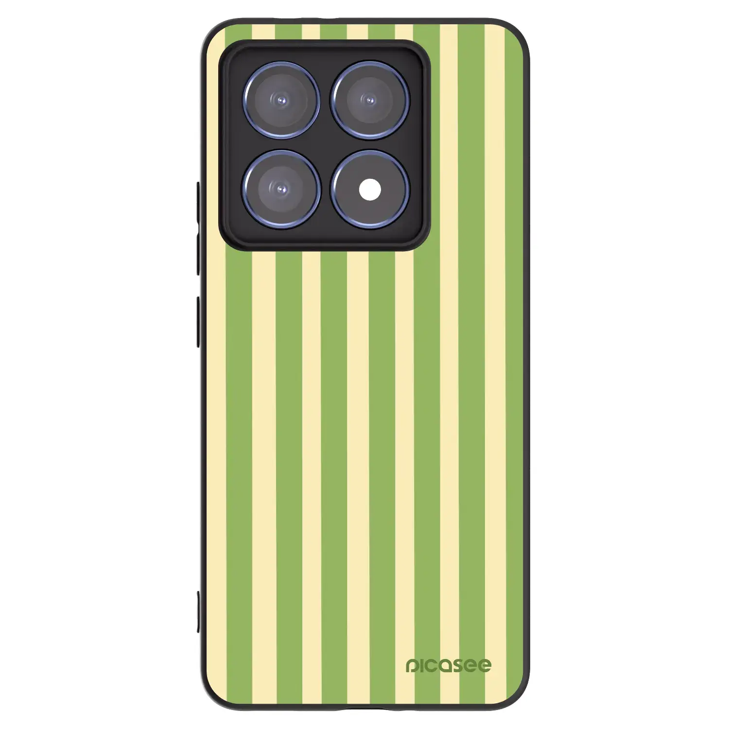 Silikonový černý obal pro Xiaomi 14T Pro - Lines Matcha