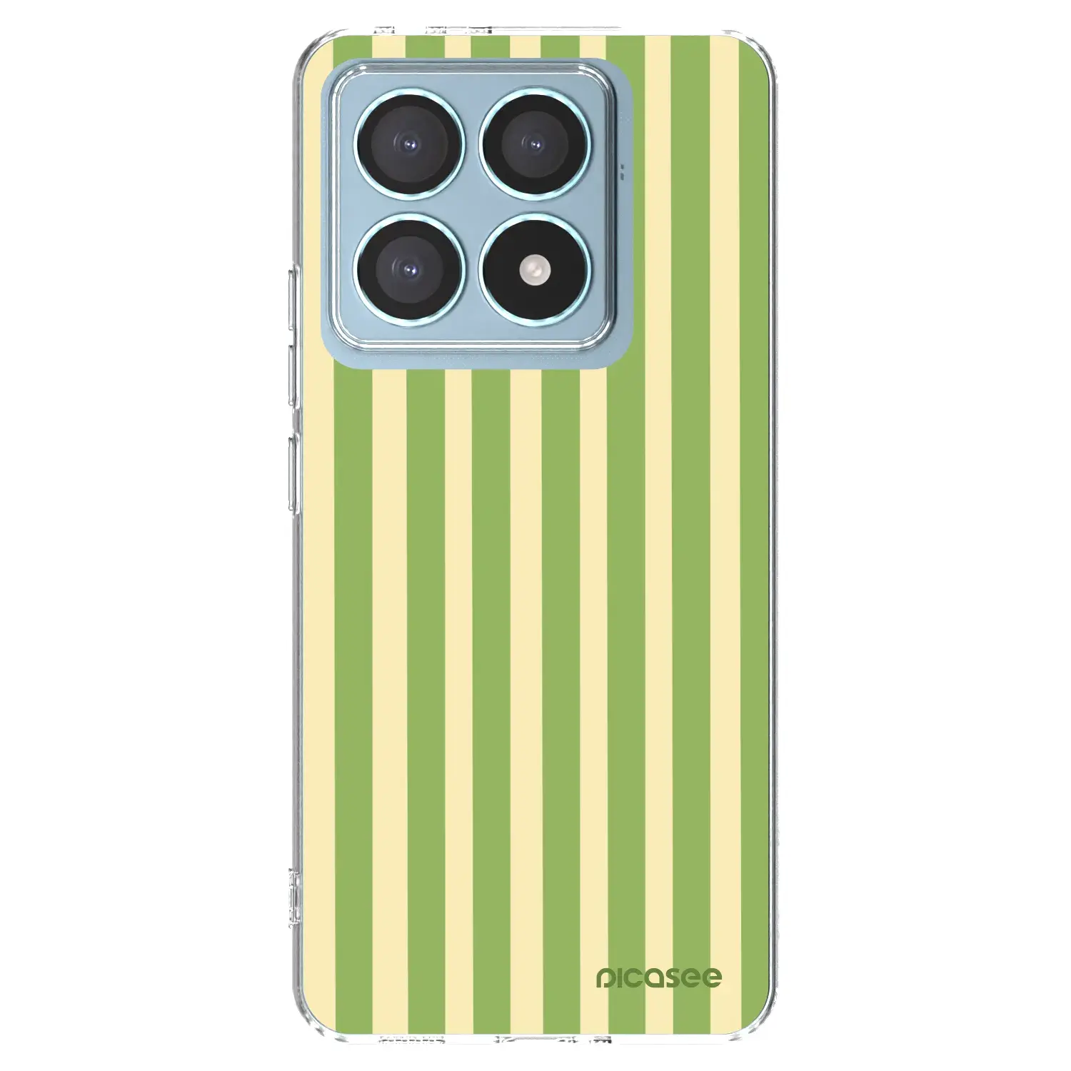Silikonový průhledný obal pro Xiaomi 14T Pro - Lines Matcha