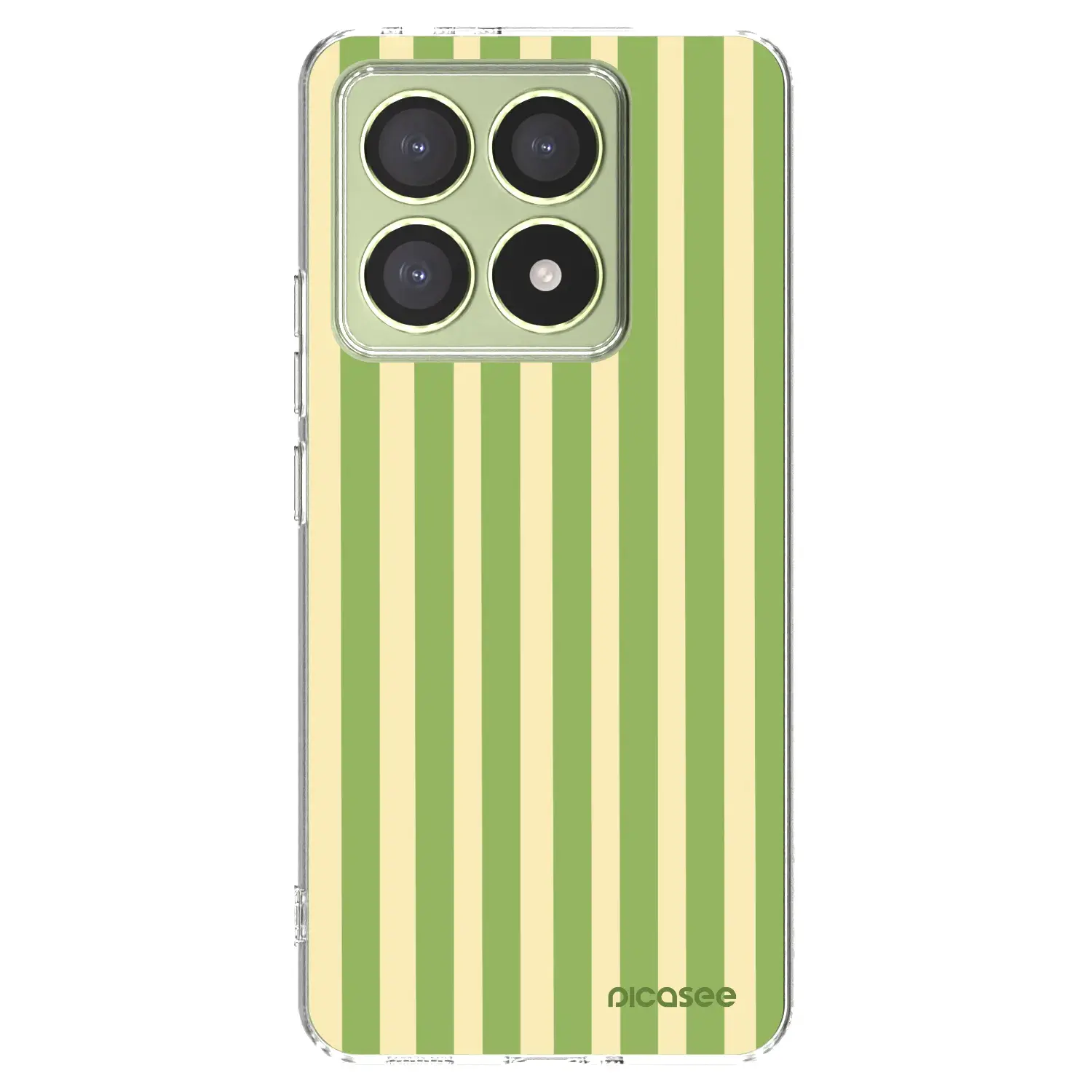 Silikonový průhledný obal pro Xiaomi 14T - Lines Matcha