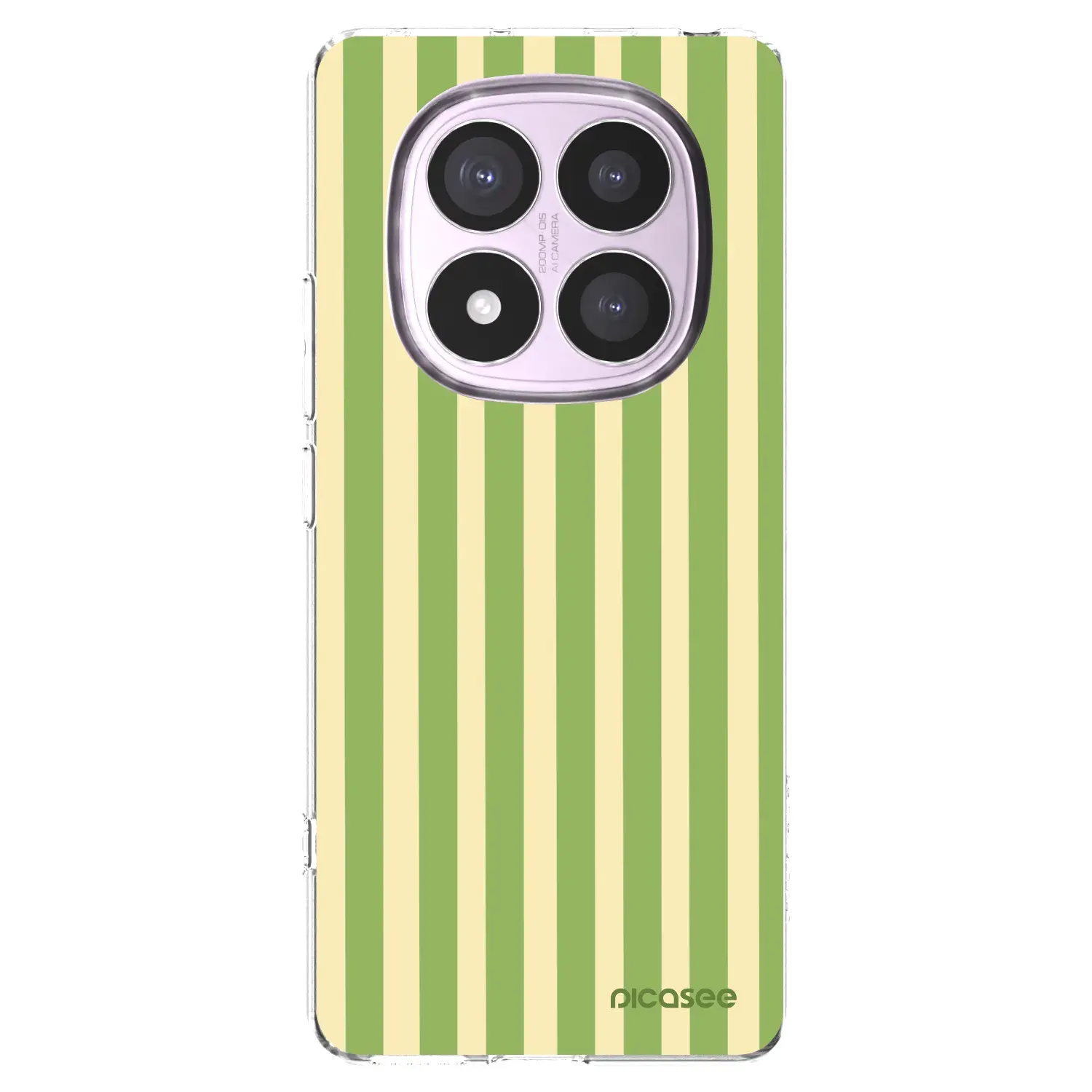 Silikonový průhledný obal pro Xiaomi Redmi Note 14 Pro 5G - Lines Matcha