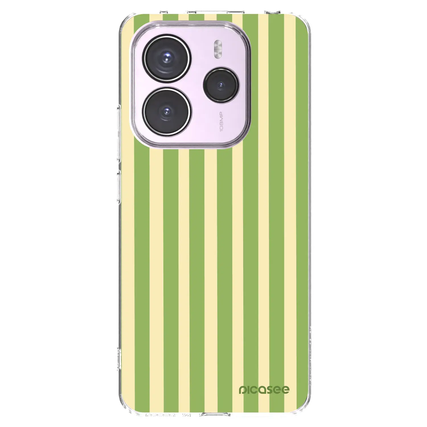 Silikonový průhledný obal pro Xiaomi Redmi Note 14 5G - Lines Matcha