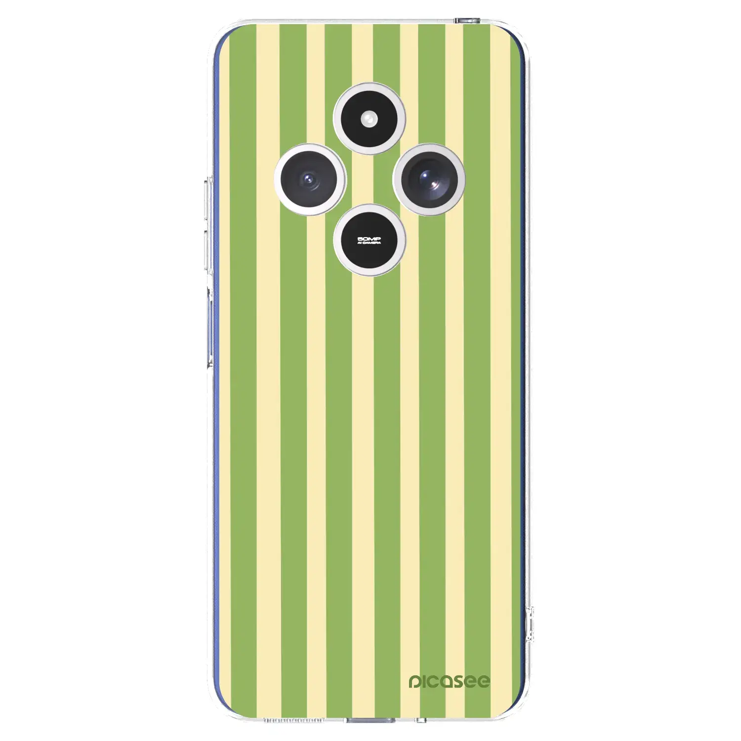 Silikonový průhledný obal pro Xiaomi Redmi 14C - Lines Matcha