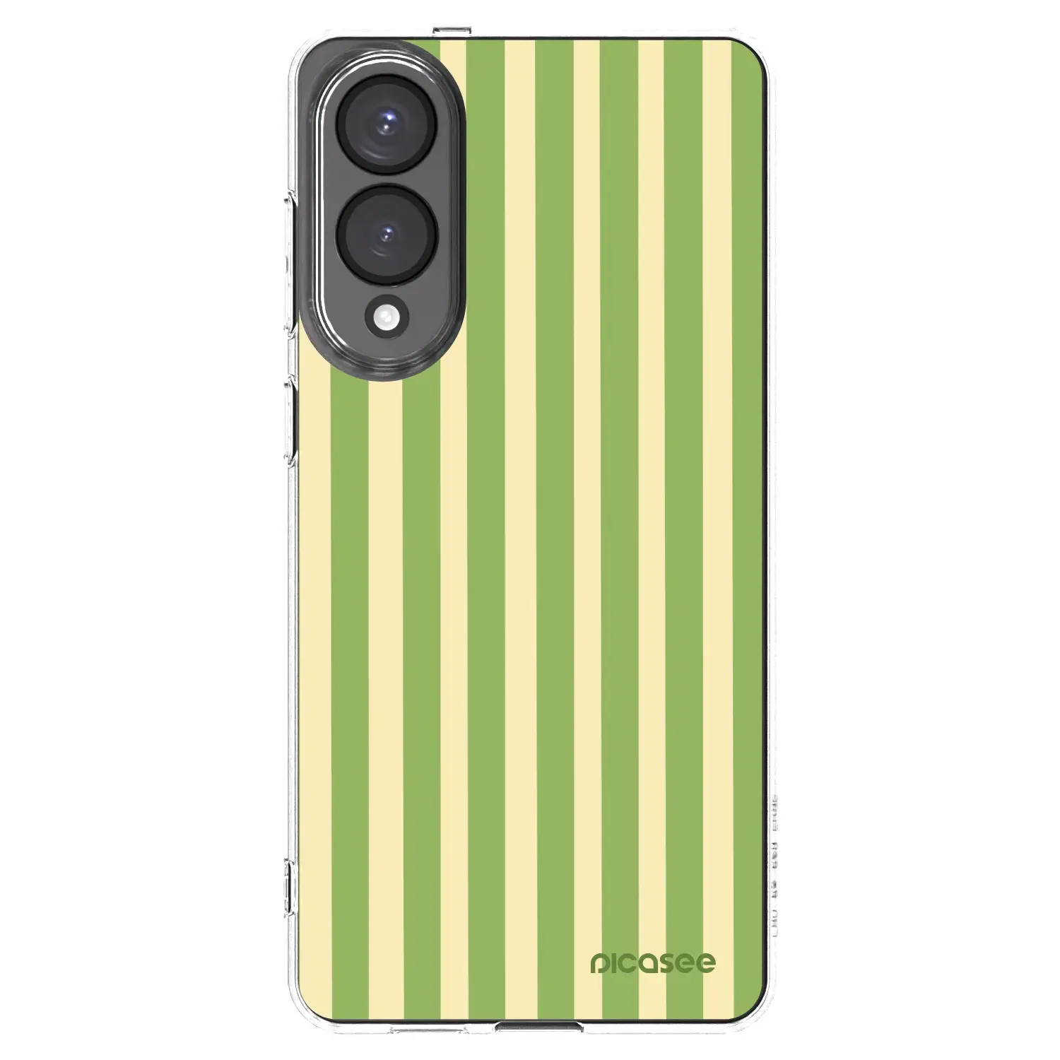 Silikonový průhledný obal pro Samsung Galaxy S25 Edge 5G - Lines Matcha