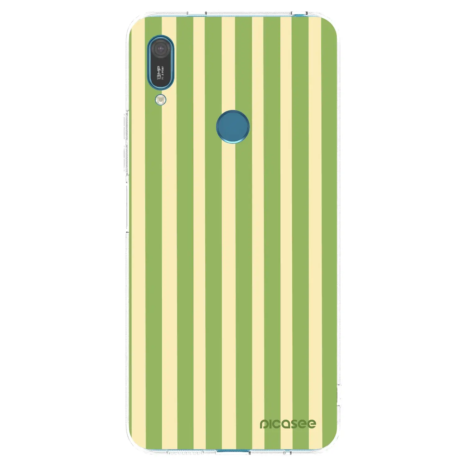 Silikonový průhledný obal pro Huawei Y7 2019 - Lines Matcha
