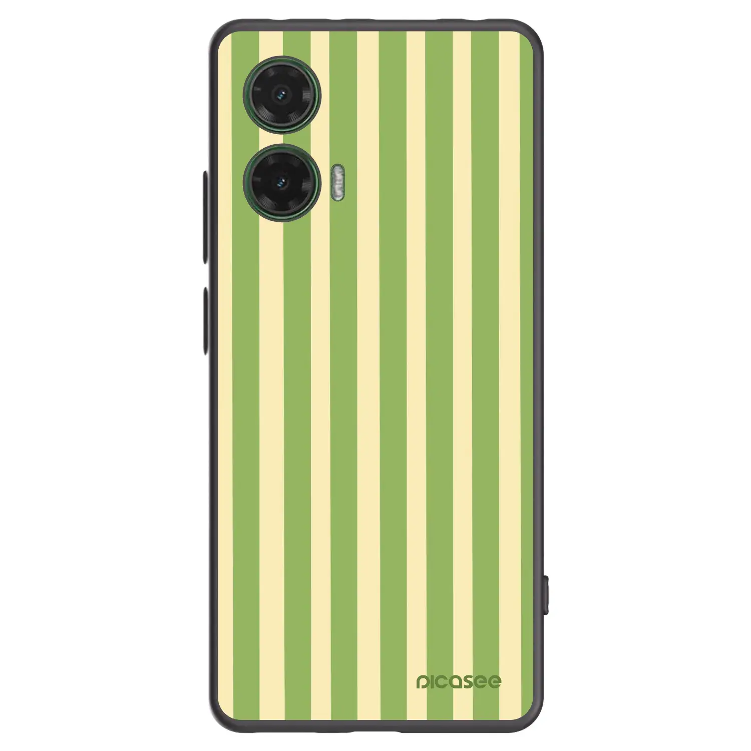 Silikonový černý obal pro Motorola Moto G35 5G - Lines Matcha