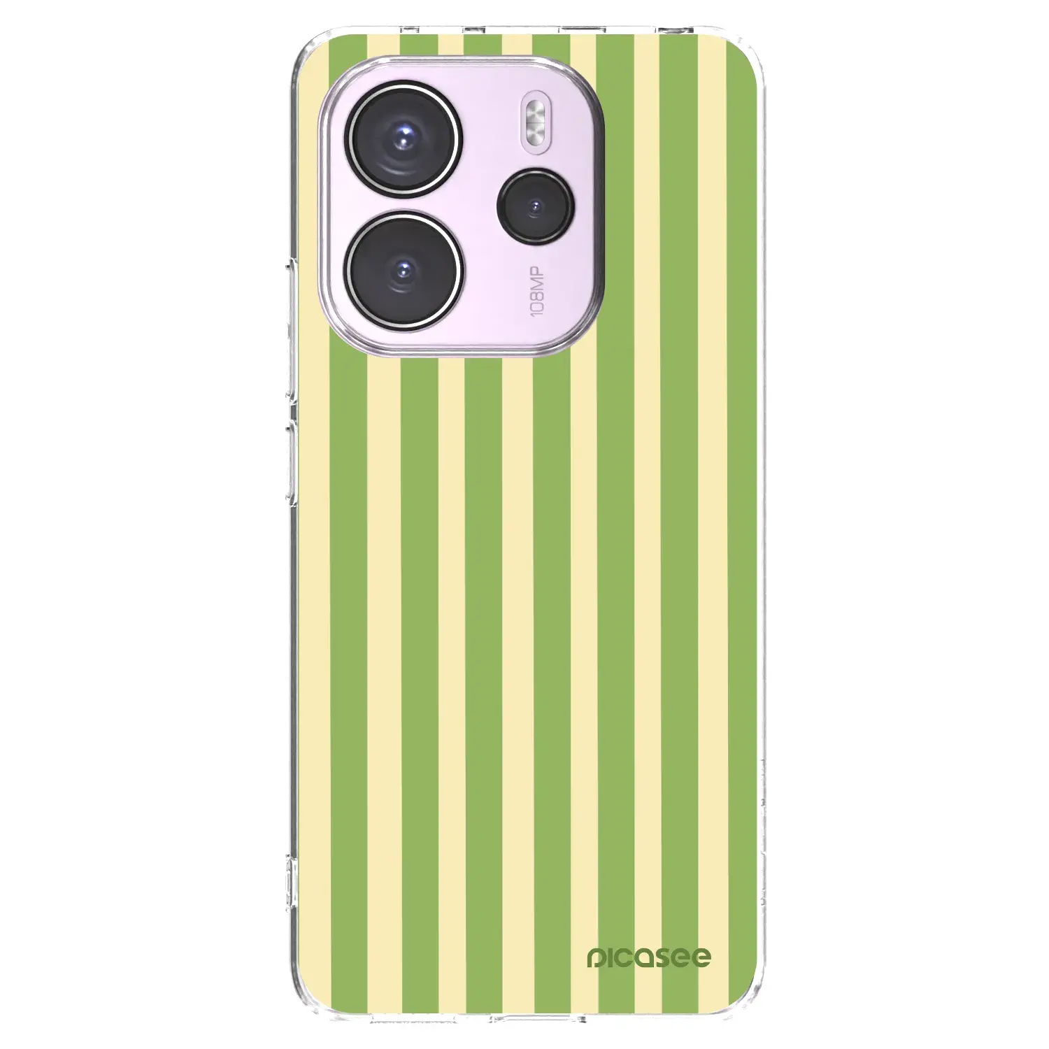 Silikonový průhledný obal pro Xiaomi Redmi Note 14 4G - Lines Matcha