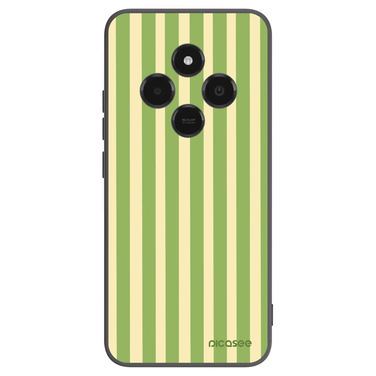 Silikonový černý obal pro Xiaomi Poco C75 - Lines Matcha