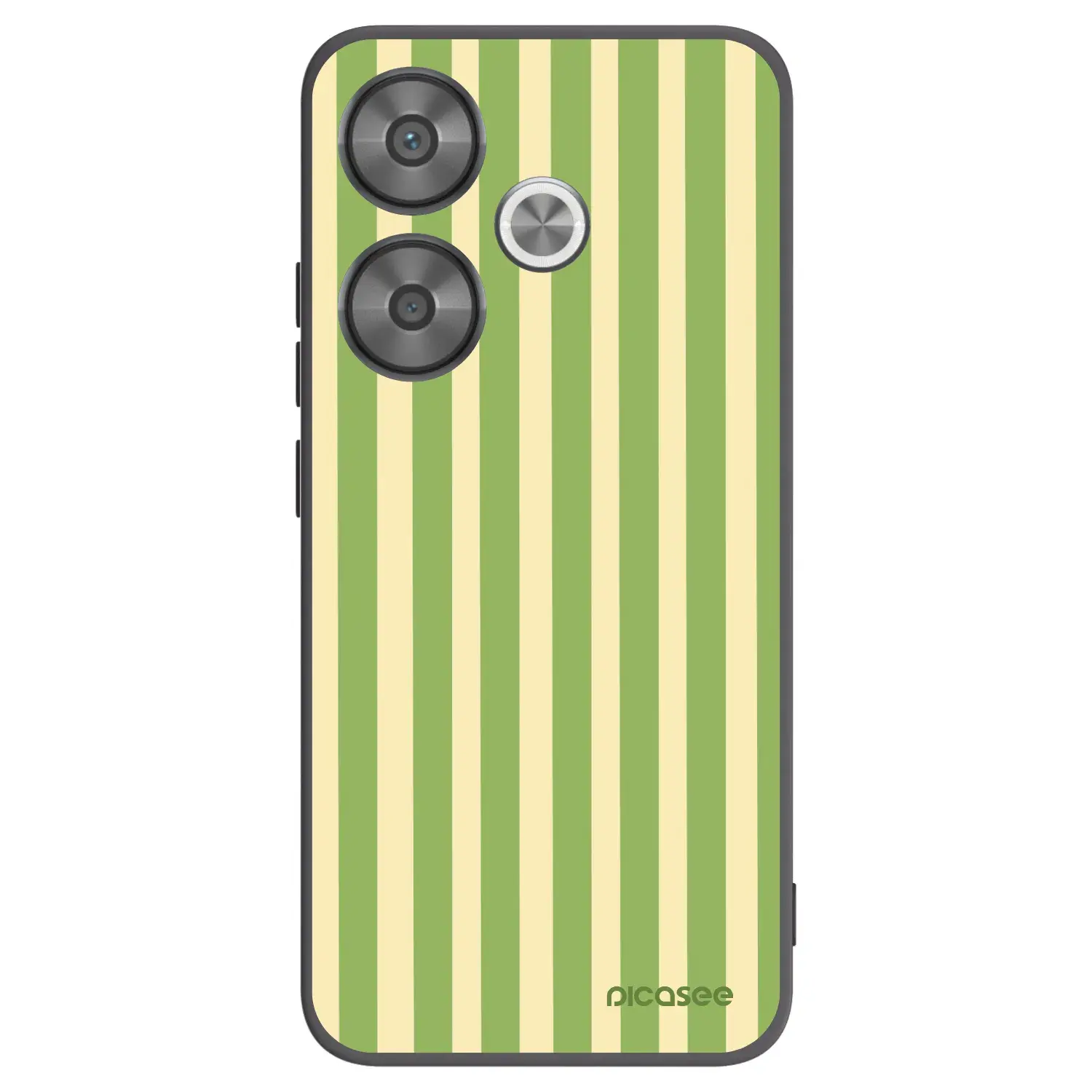 Silikonový černý obal pro Xiaomi Poco F6 - Lines Matcha