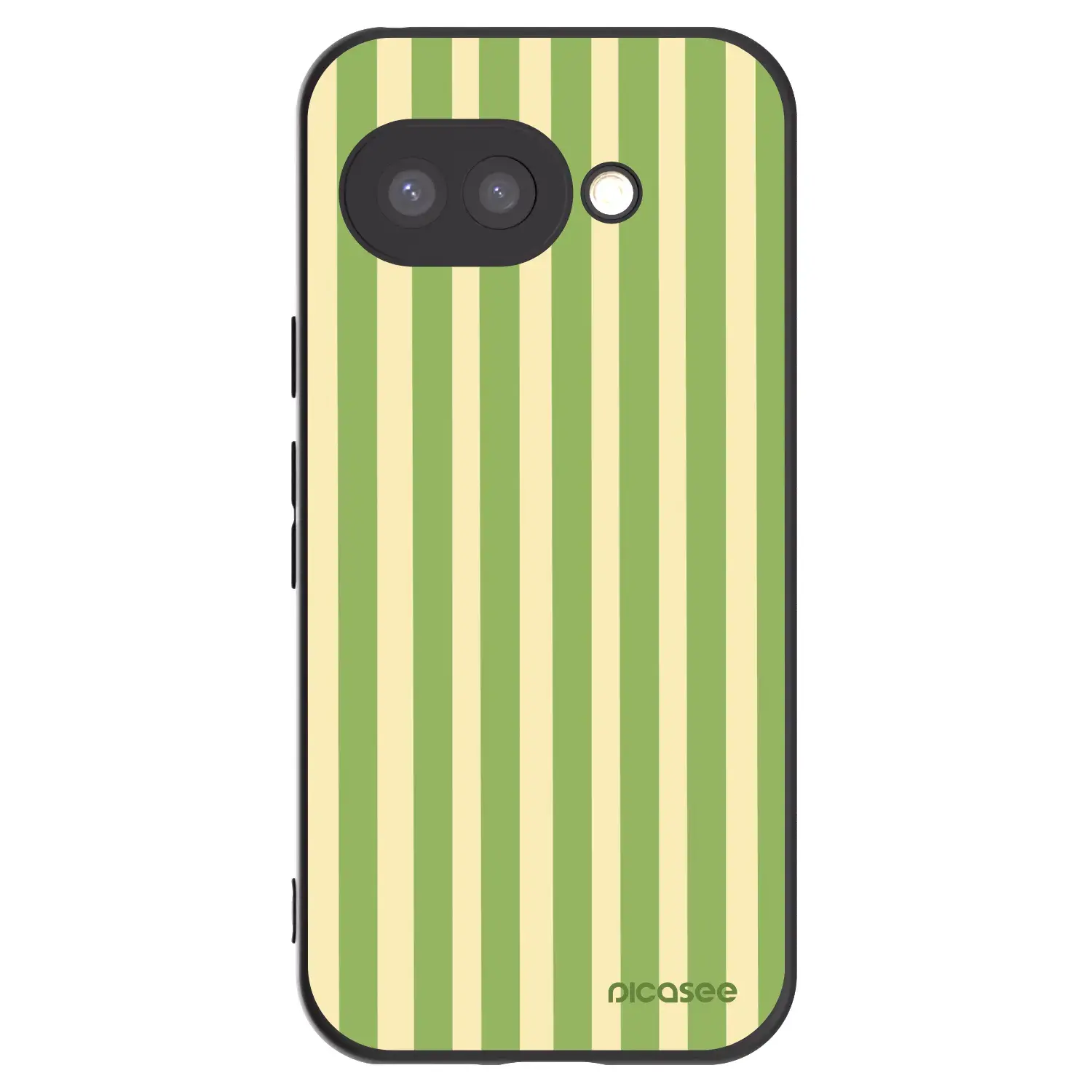 Silikonový černý obal pro Google Pixel 9a - Lines Matcha