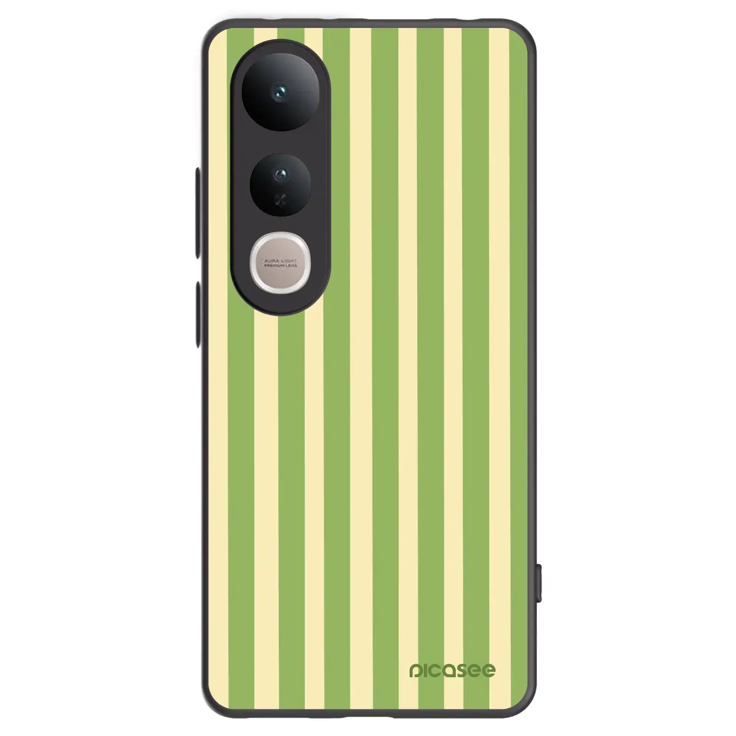 Silikonový černý obal pro Vivo V50 Lite 5G - Lines Matcha