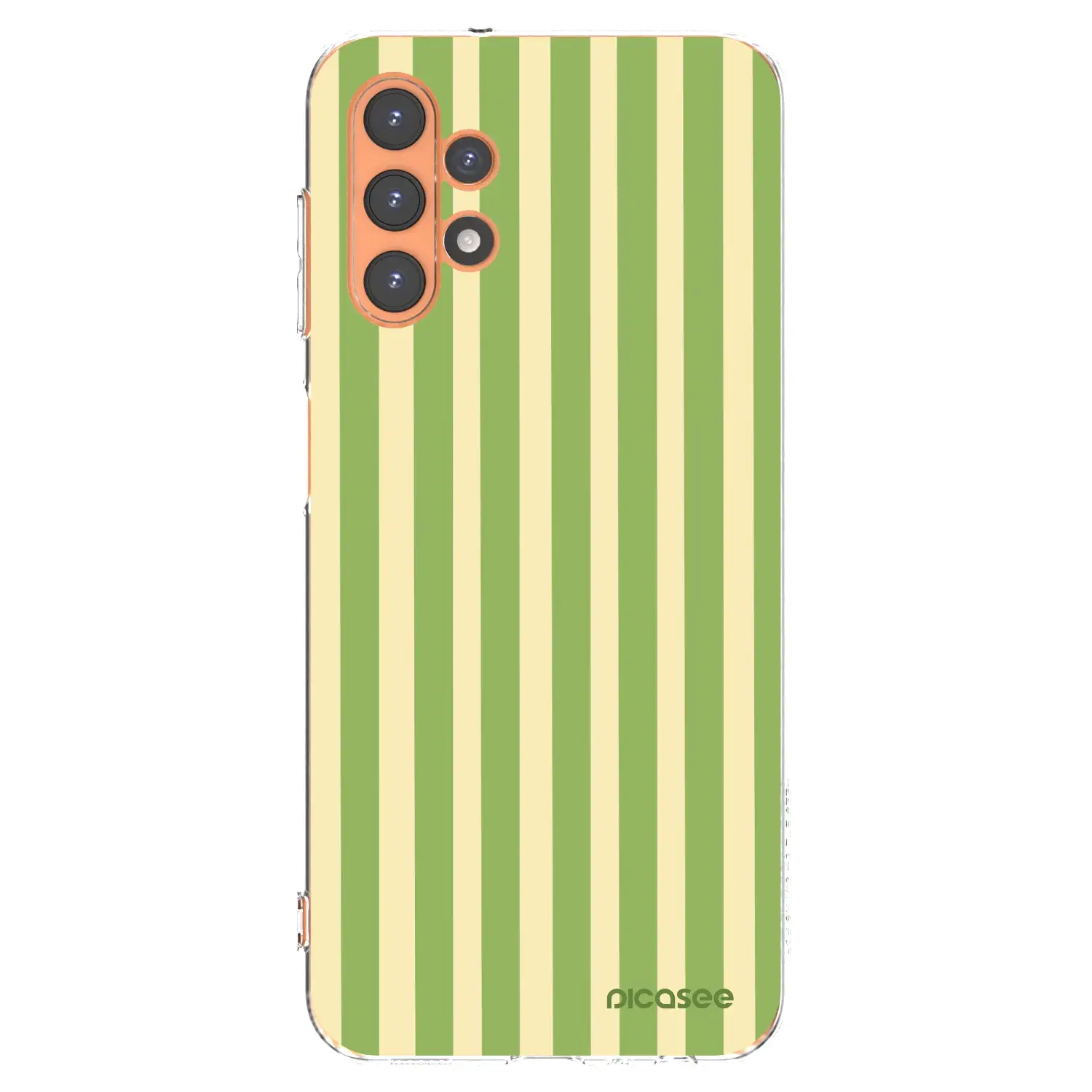 Silikonový průhledný obal pro Samsung Galaxy A13 5G - Lines Matcha