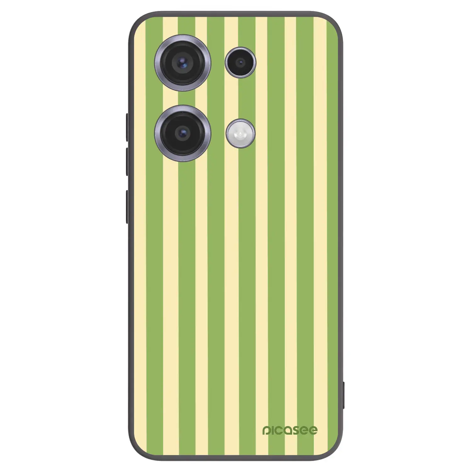 Silikonový černý obal pro Xiaomi Redmi Note 14S - Lines Matcha