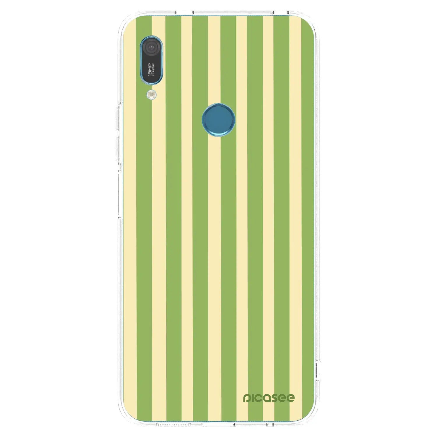 Silikonový průhledný obal pro Huawei Y6 2019 - Lines Matcha