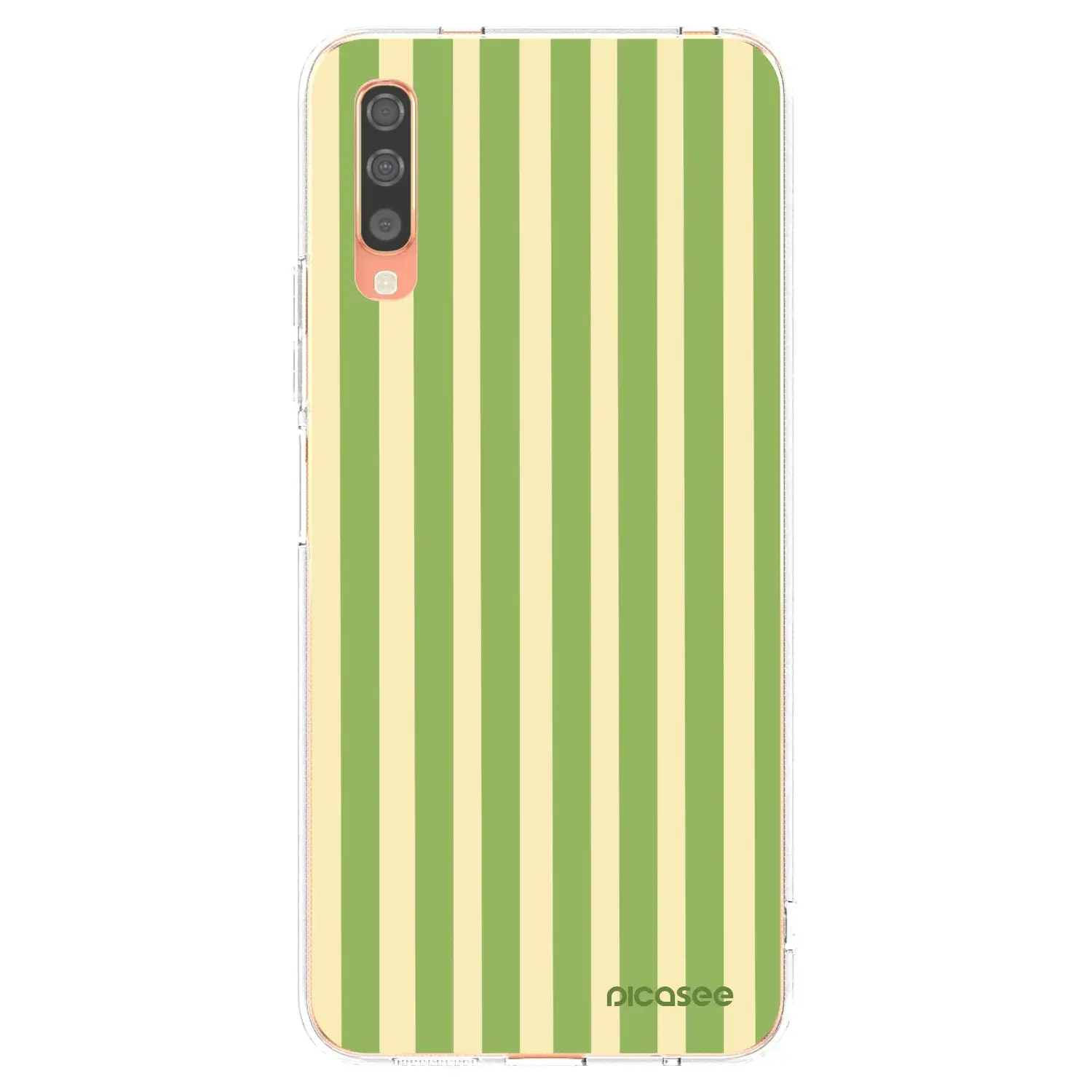 Silikonový průhledný obal pro Samsung Galaxy A70 A705F - Lines Matcha