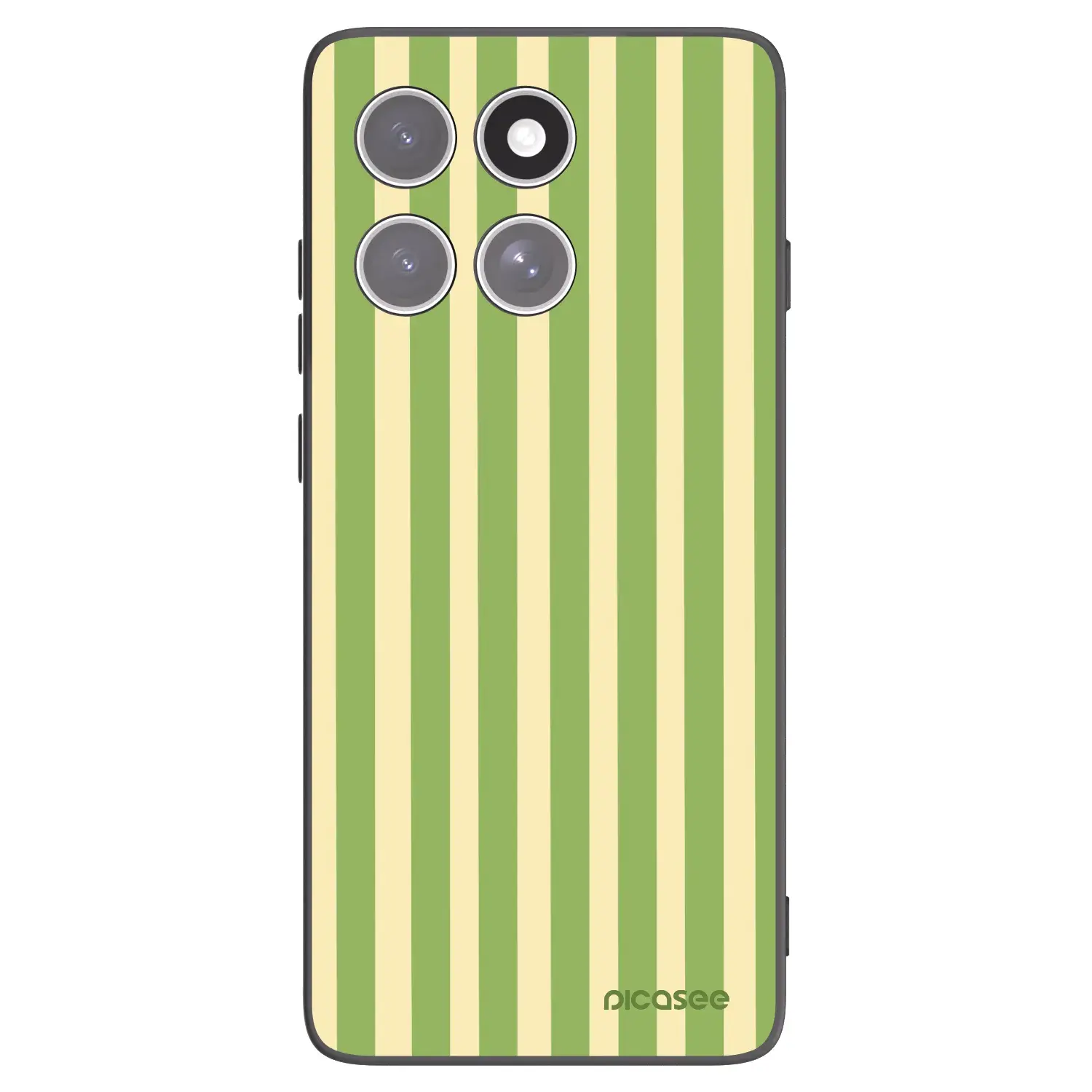 Silikonový černý obal pro Motorola Edge 60 Pro - Lines Matcha