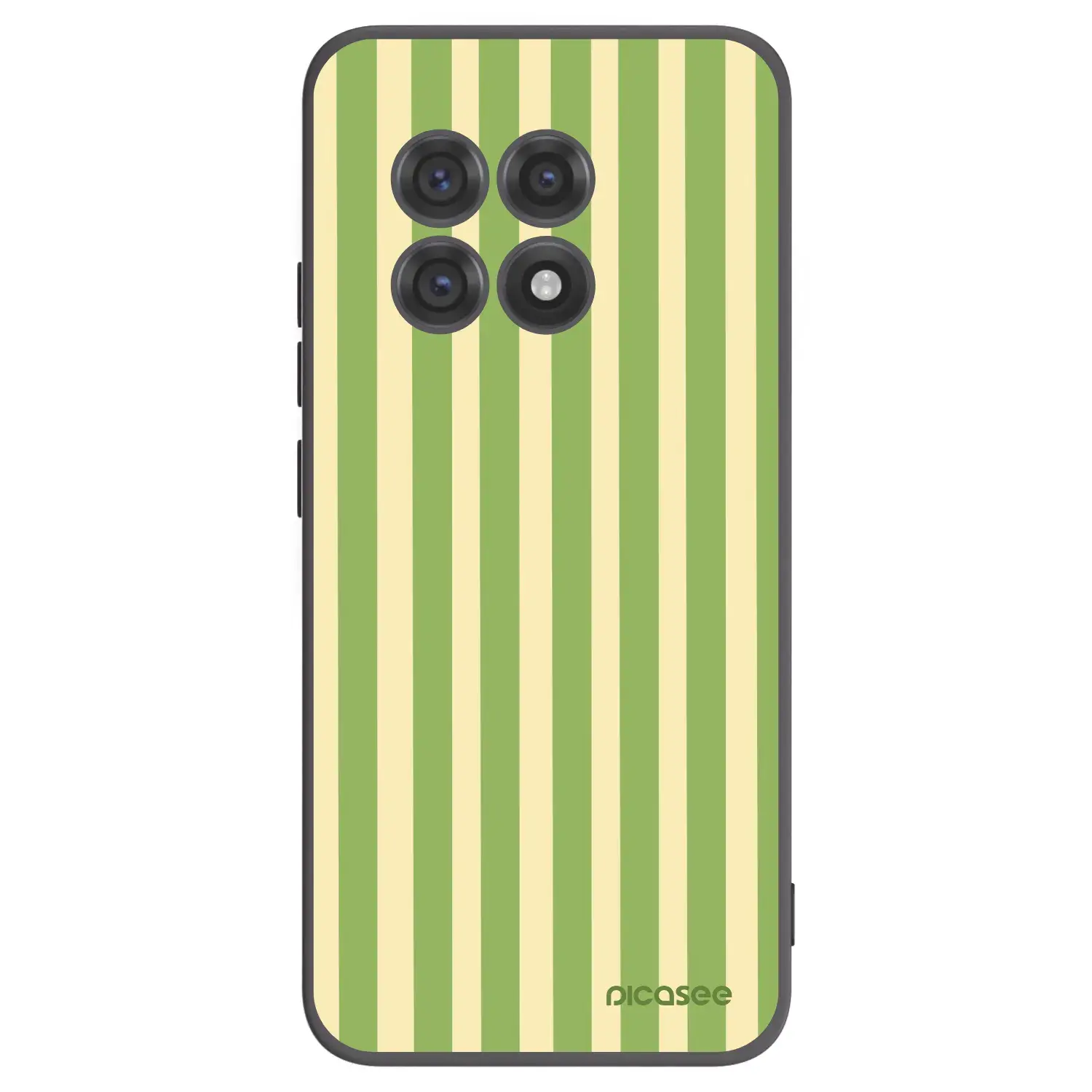 Silikonový černý obal pro OnePlus 13R 5G - Lines Matcha