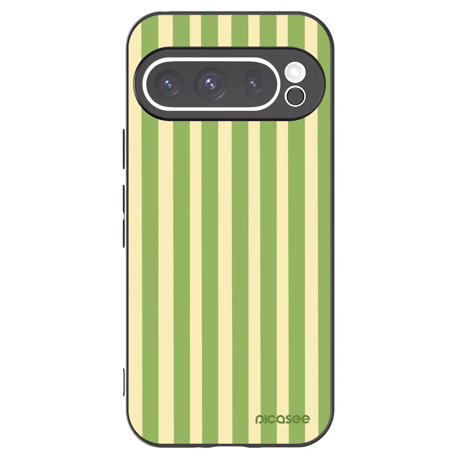 Silikonový černý obal pro Google Pixel 9 Pro XL - Lines Matcha