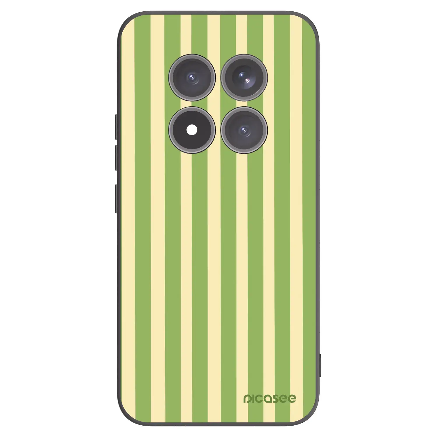 Silikonový černý obal pro Xiaomi Redmi Note 15 Pro+ - Lines Matcha