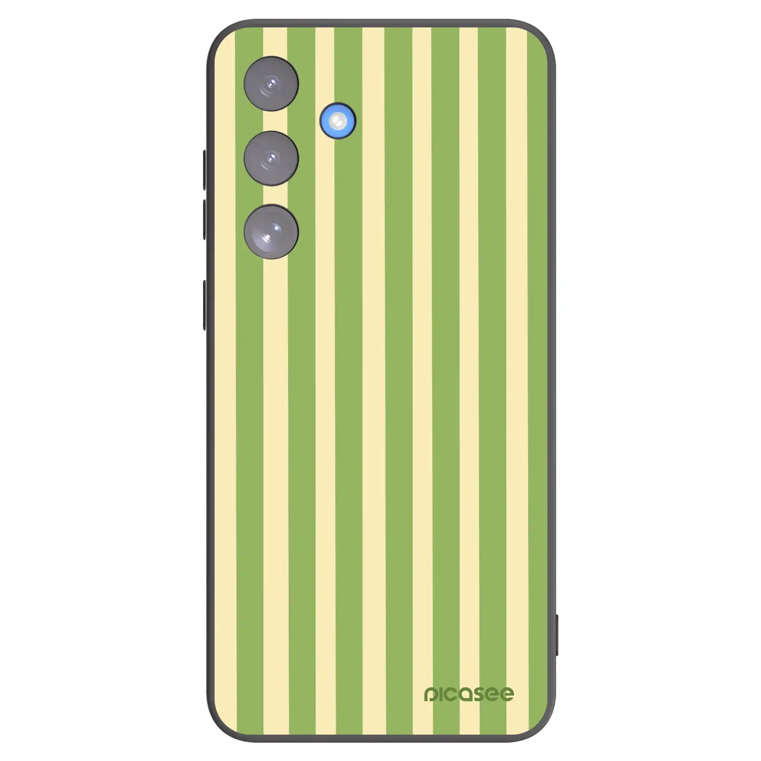 Silikonový černý obal pro Samsung Galaxy S25 FE 5G - Lines Matcha