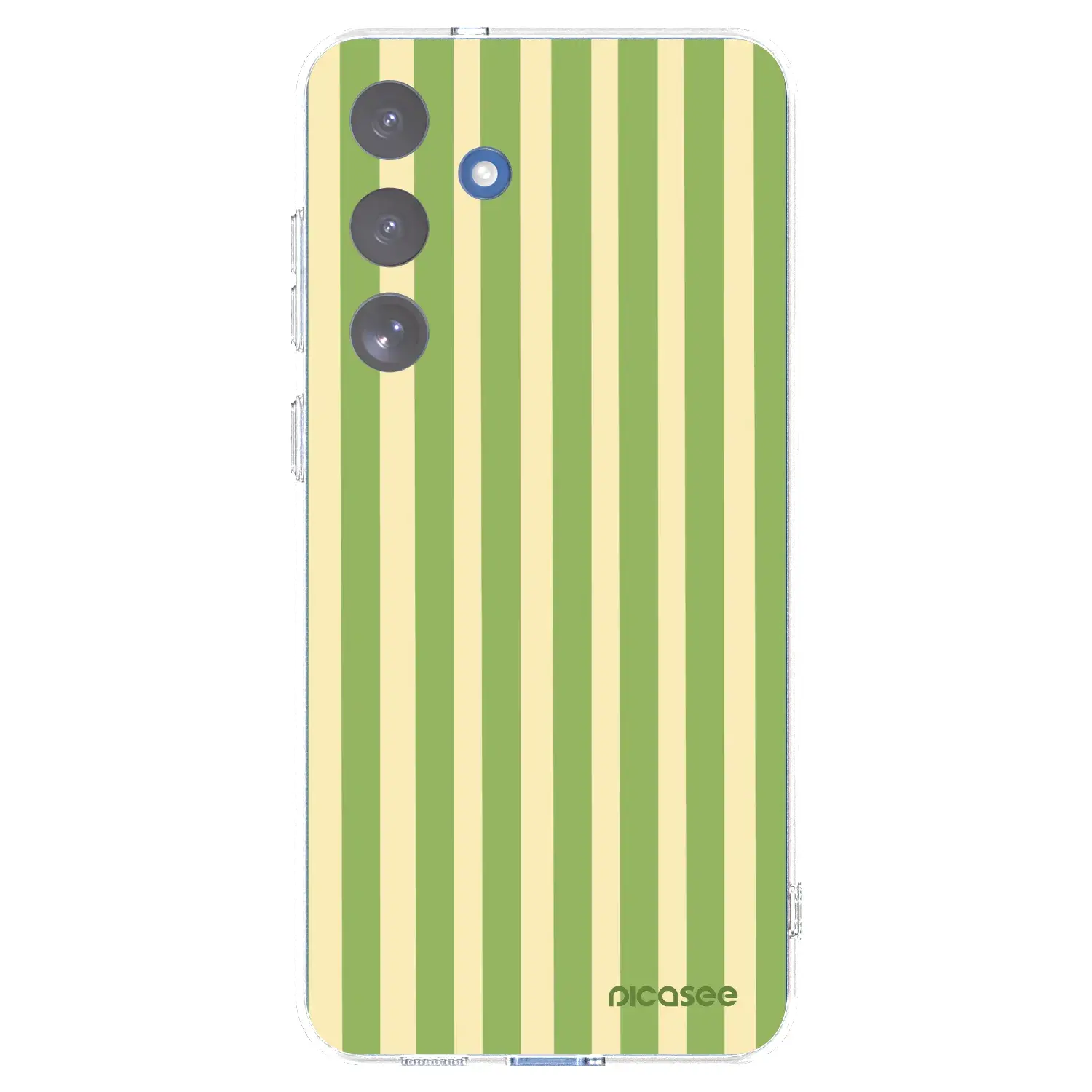 Silikonový průhledný obal pro Samsung Galaxy S25 FE 5G - Lines Matcha