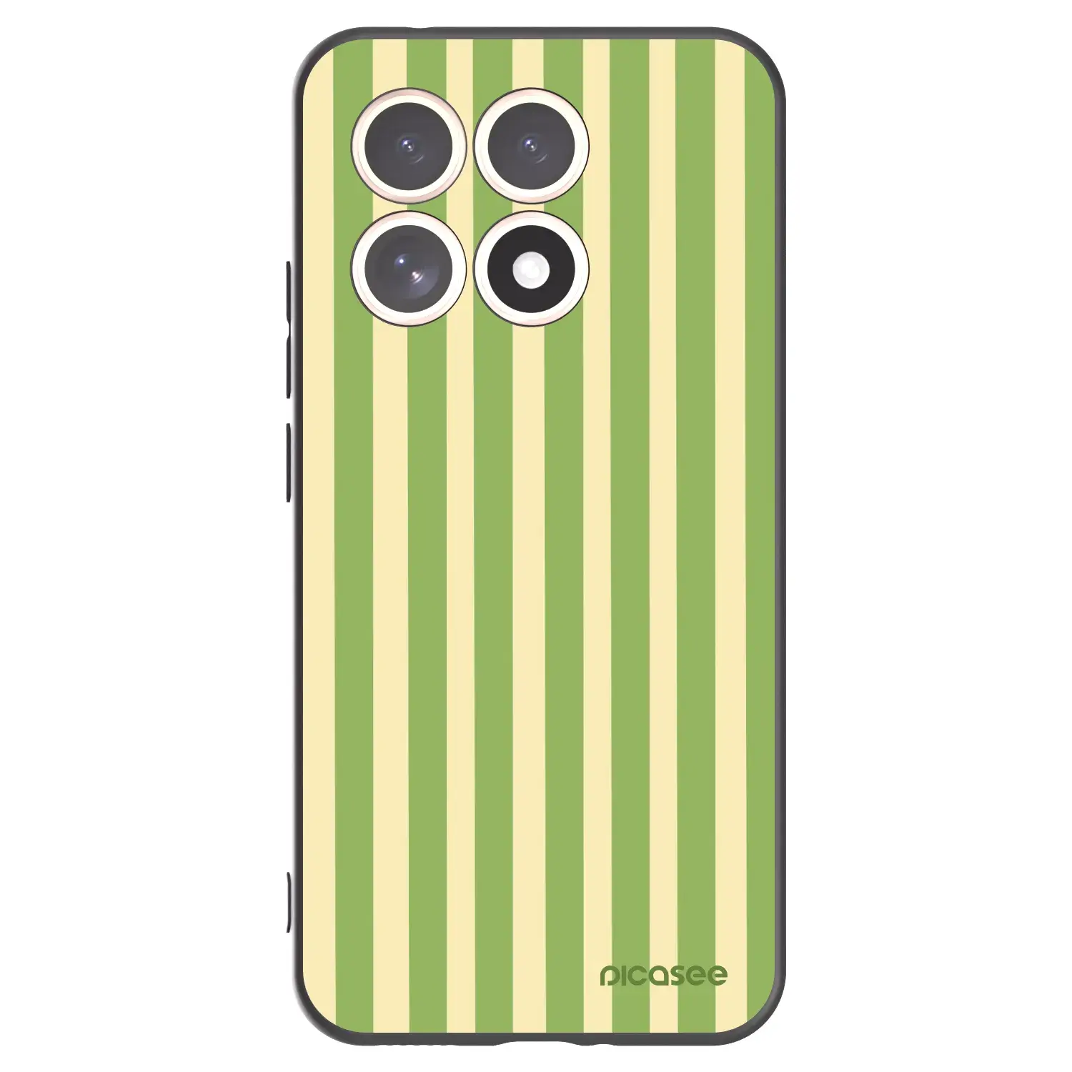 Silikonový černý obal pro Xiaomi 15T - Lines Matcha