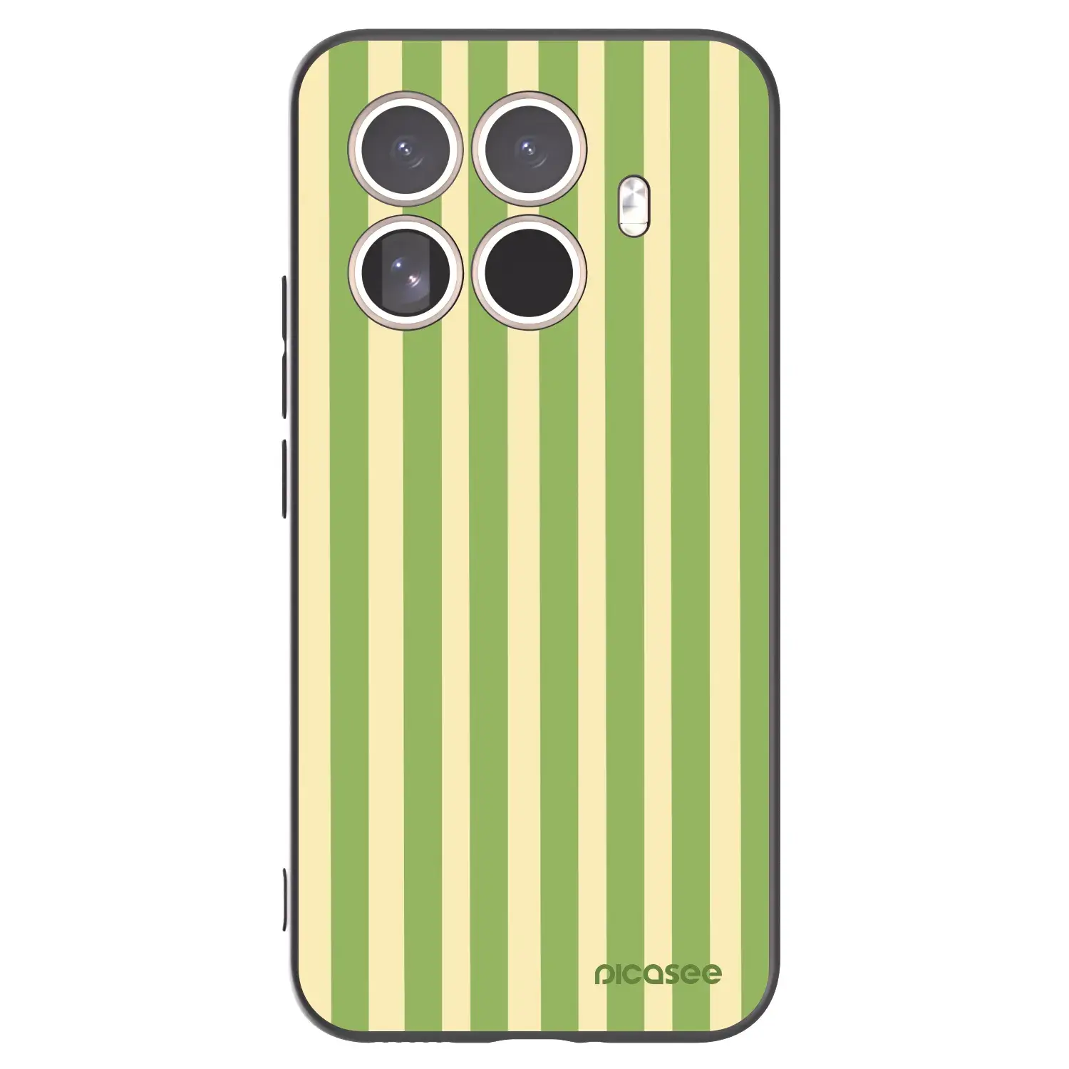 Silikonový černý obal pro Xiaomi 15T Pro - Lines Matcha