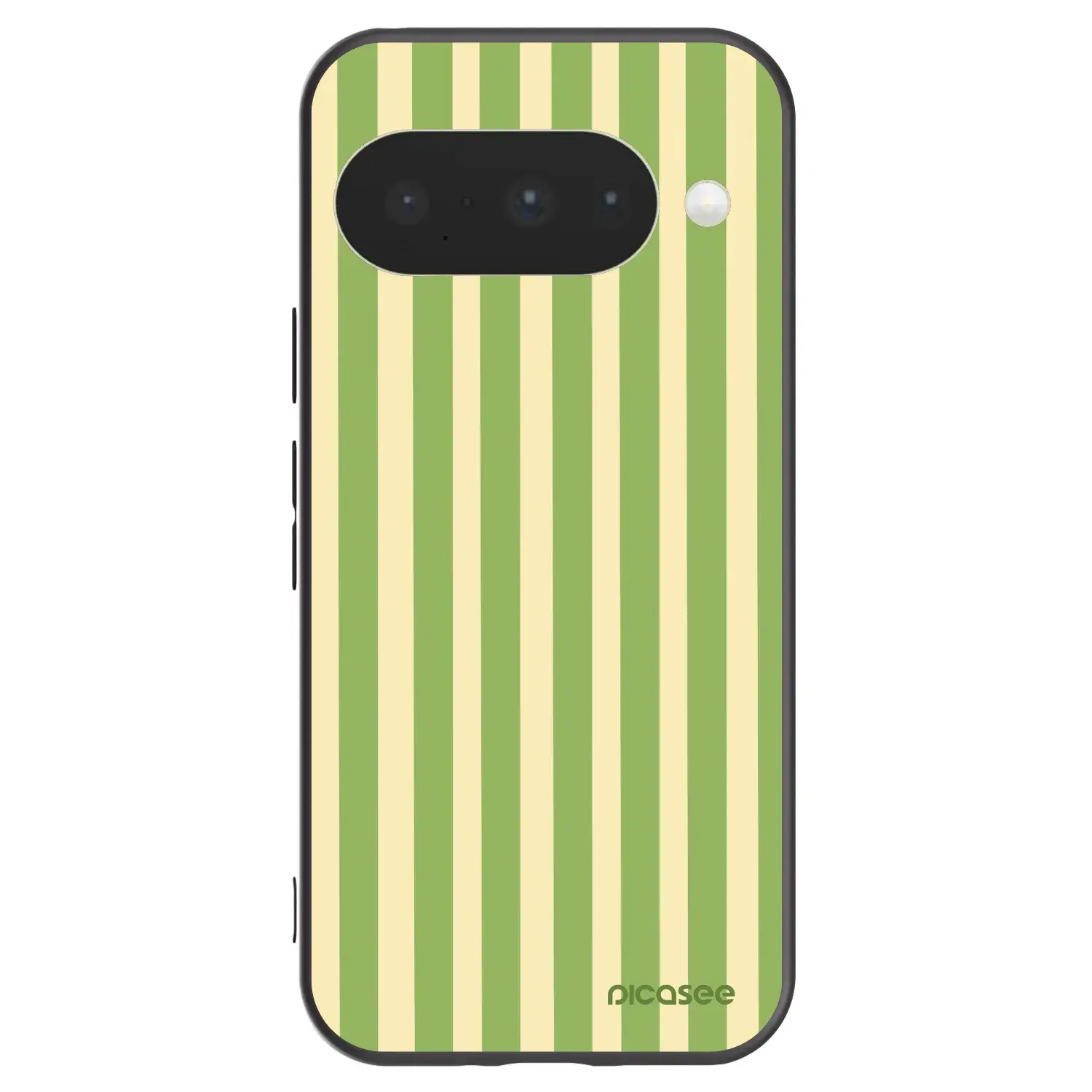 Silikonový černý obal pro Google Pixel 10 - Lines Matcha