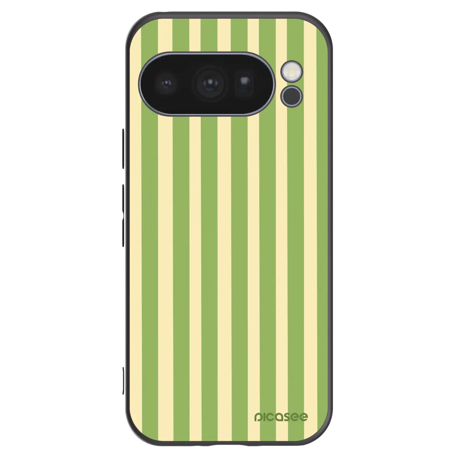 Silikonový černý obal pro Google Pixel 10 Pro - Lines Matcha