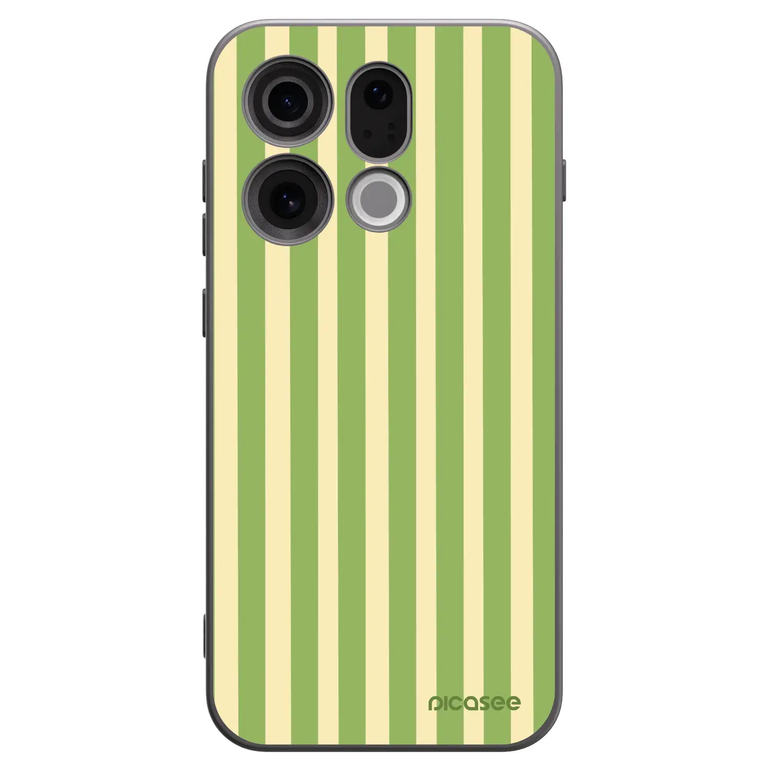 Silikonový černý obal pro OPPO Find X9 - Lines Matcha