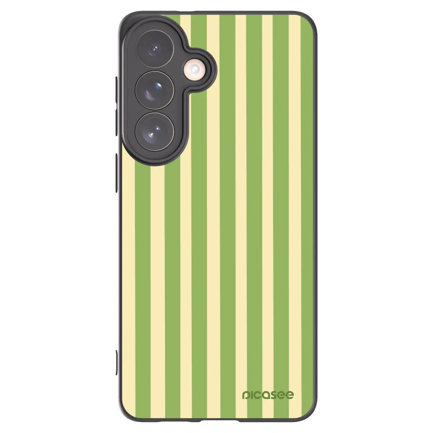 Silikonový černý obal pro Samsung Galaxy S26+ - Lines Matcha