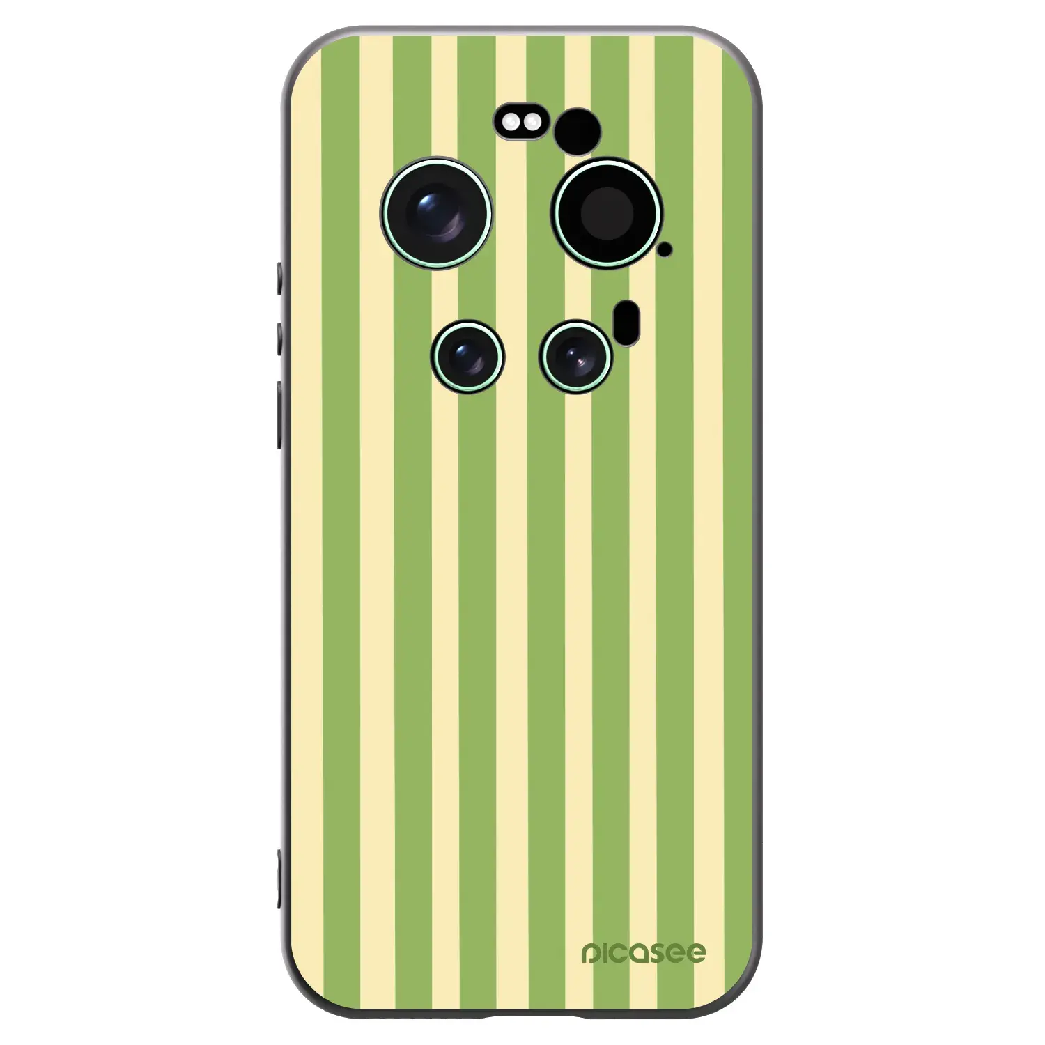 Silikonový černý obal pro Xiaomi 17 Ultra - Lines Matcha