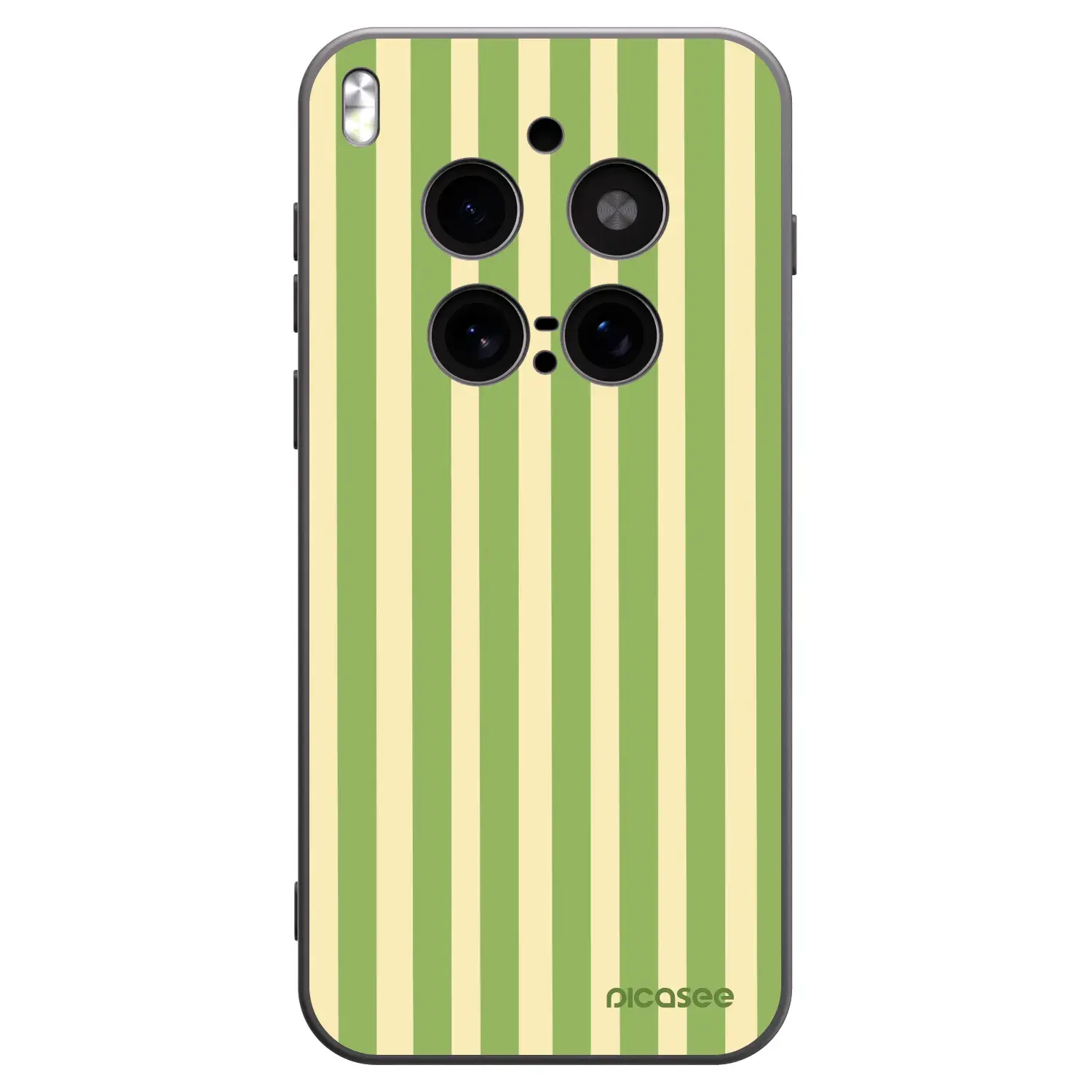 Silikonový černý obal pro Vivo X300 Pro - Lines Matcha