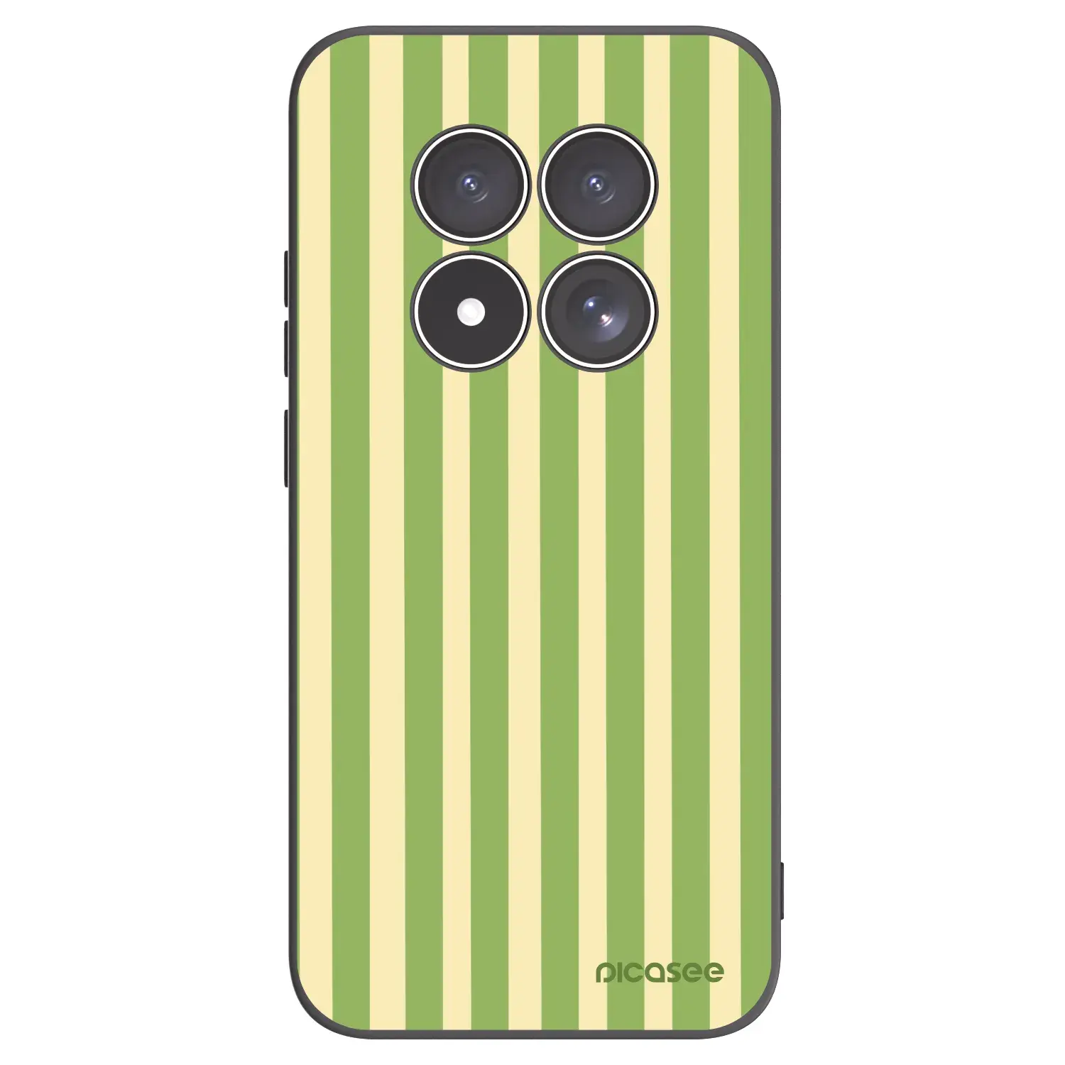 Silikonový černý obal pro Xiaomi Redmi Note 15 Pro 5G - Lines Matcha