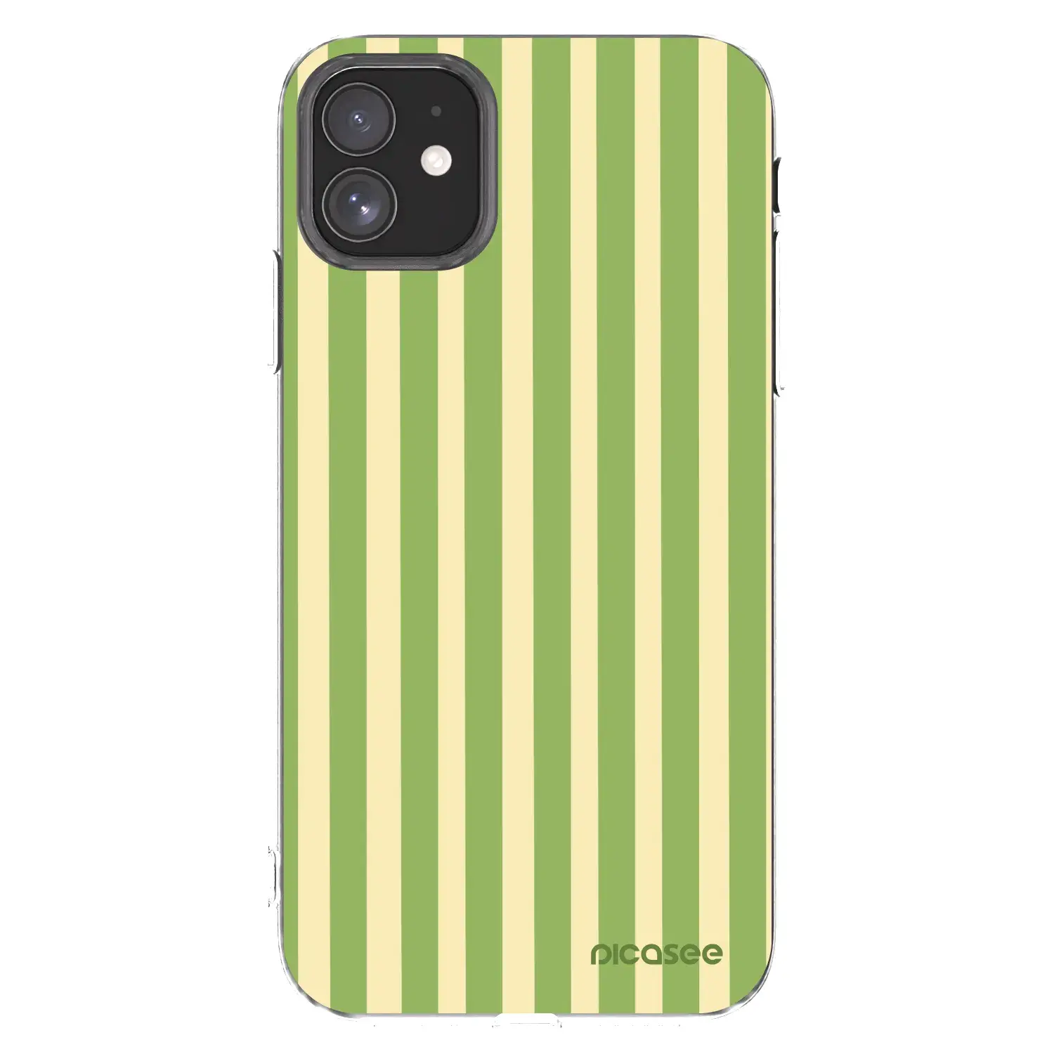 Silikonový průhledný obal pro Apple iPhone 11 - Lines Matcha
