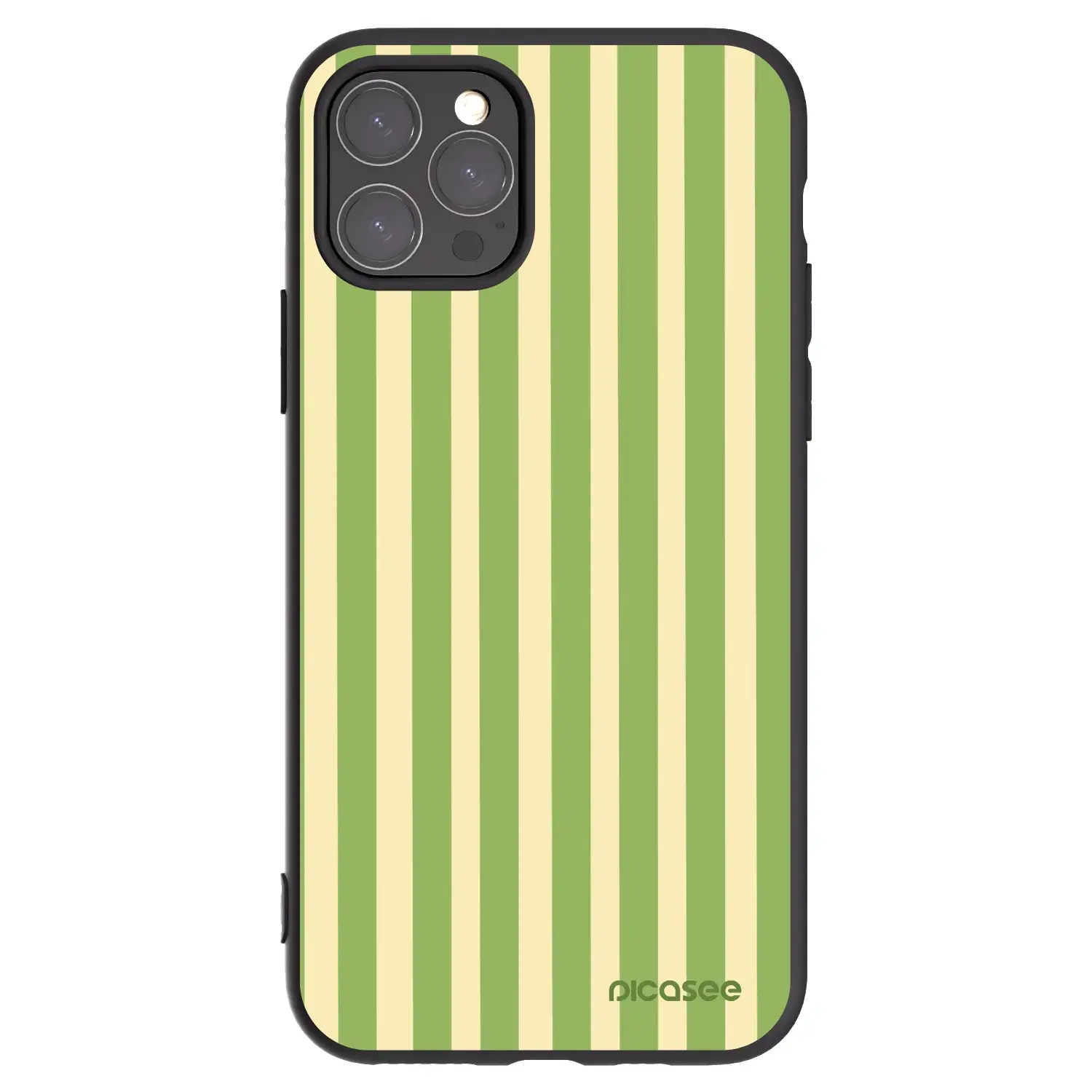 Silikonový černý obal pro Apple iPhone 11 Pro - Lines Matcha
