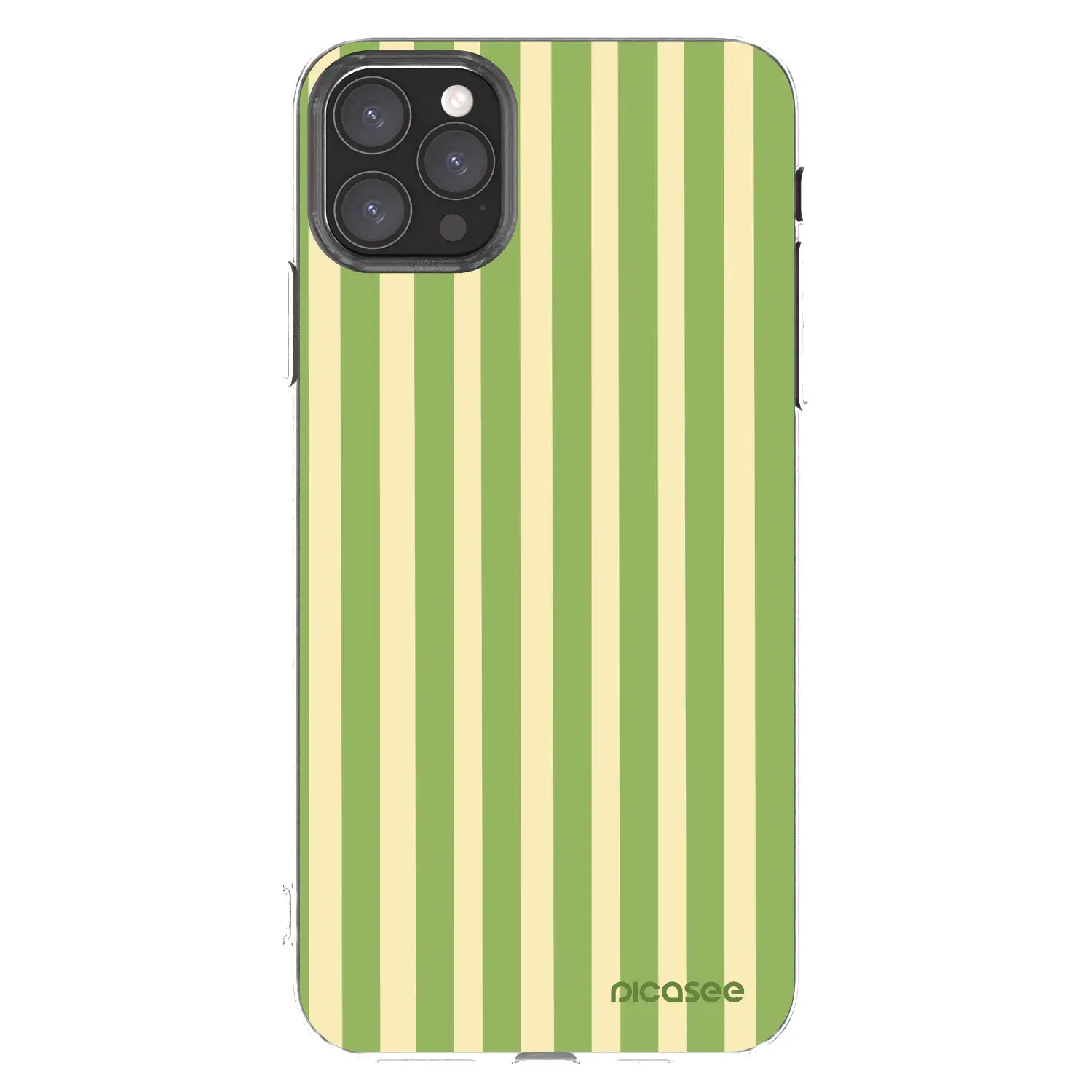 Silikonový průhledný obal pro Apple iPhone 11 Pro Max - Lines Matcha