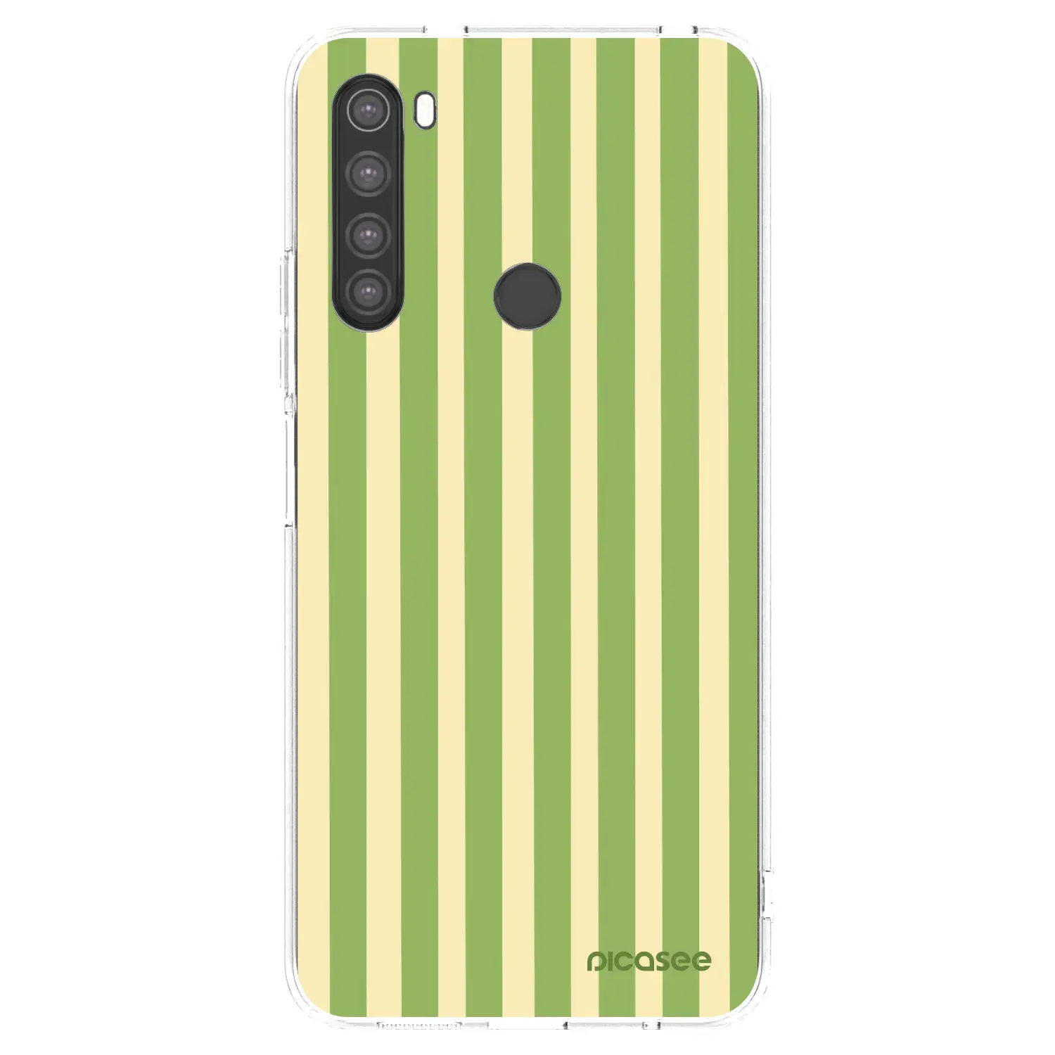 Silikonový průhledný obal pro Xiaomi Redmi Note 8 - Lines Matcha