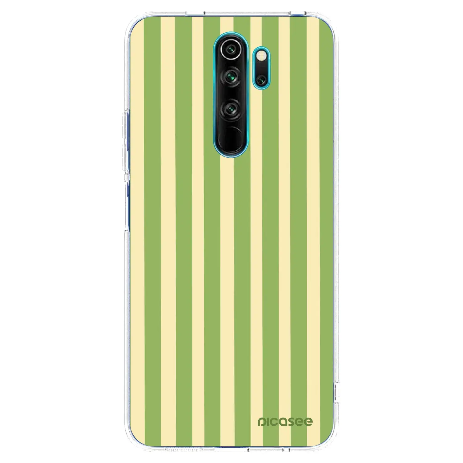 Silikonový průhledný obal pro Xiaomi Redmi Note 8 Pro - Lines Matcha