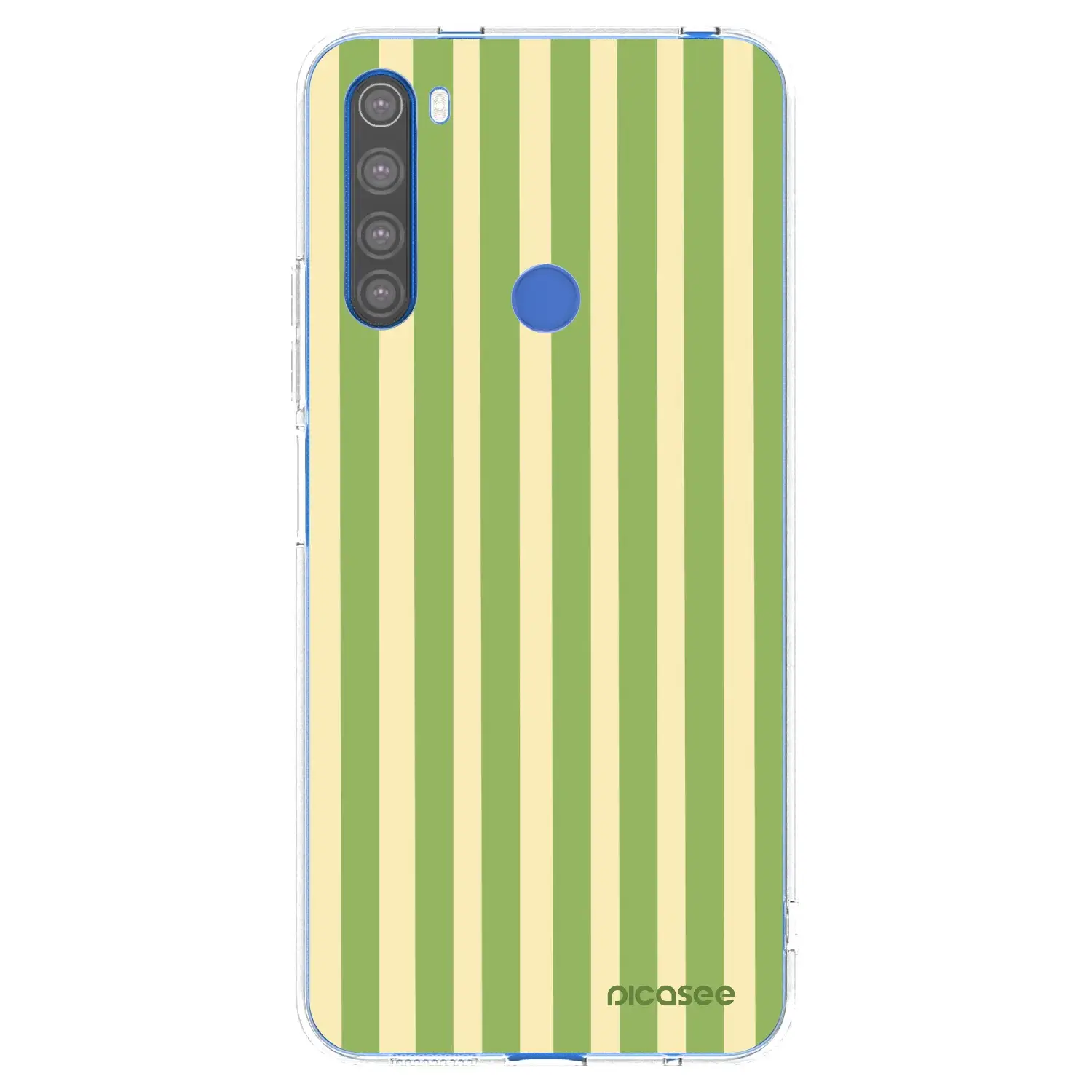 Silikonový průhledný obal pro Xiaomi Redmi Note 8T - Lines Matcha